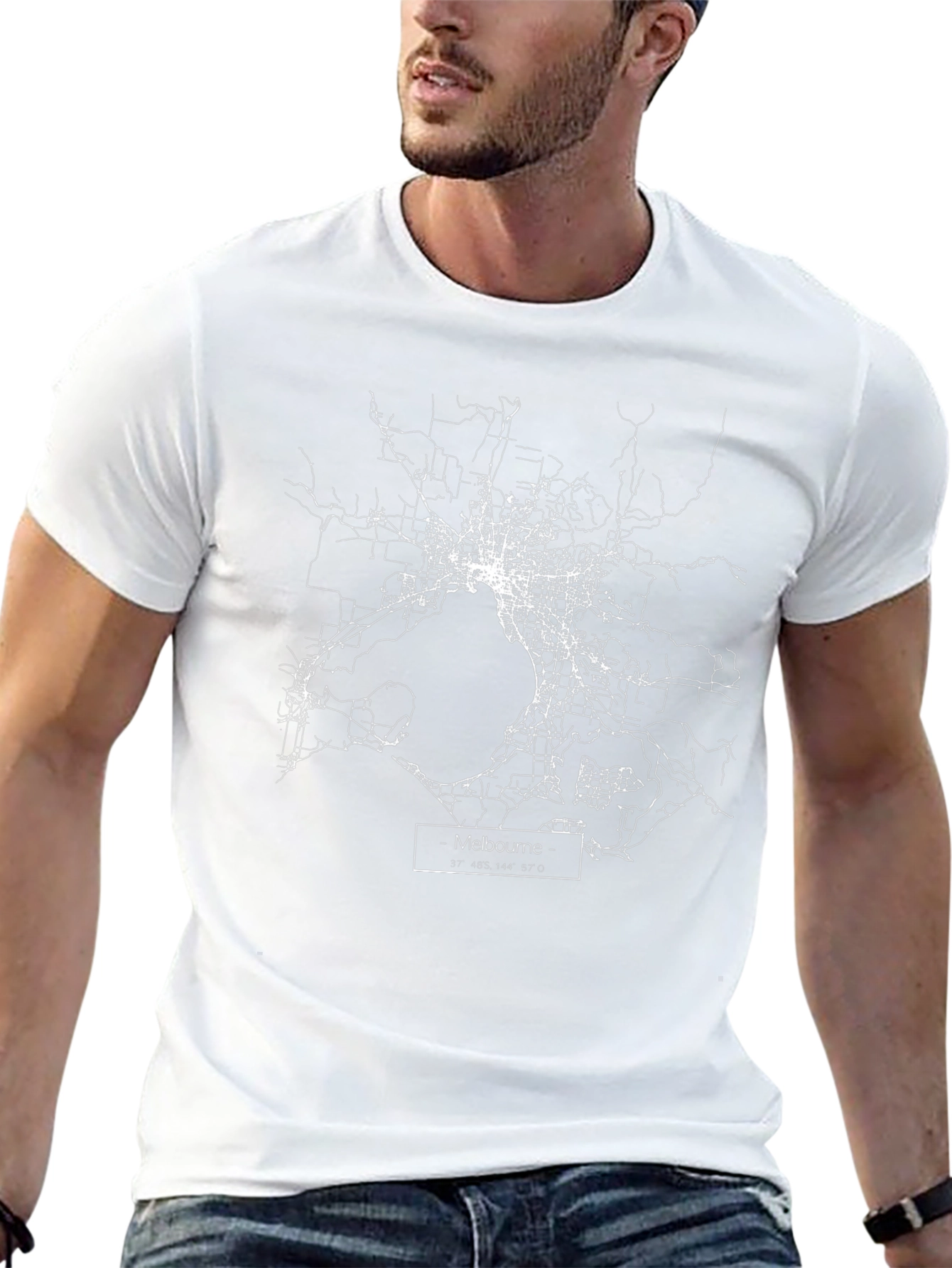 Melbourne Map T-Shirt - City Street Design