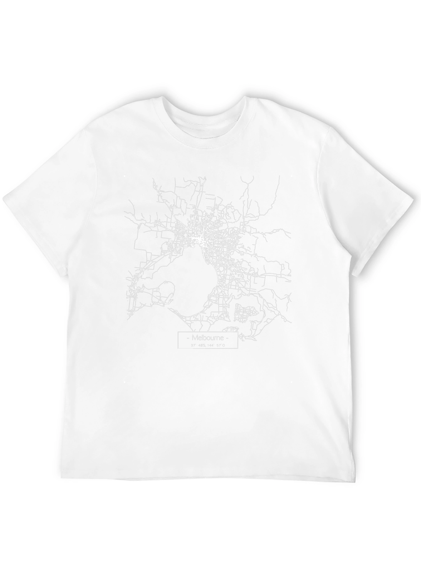 Melbourne Map T-Shirt - City Street Design
