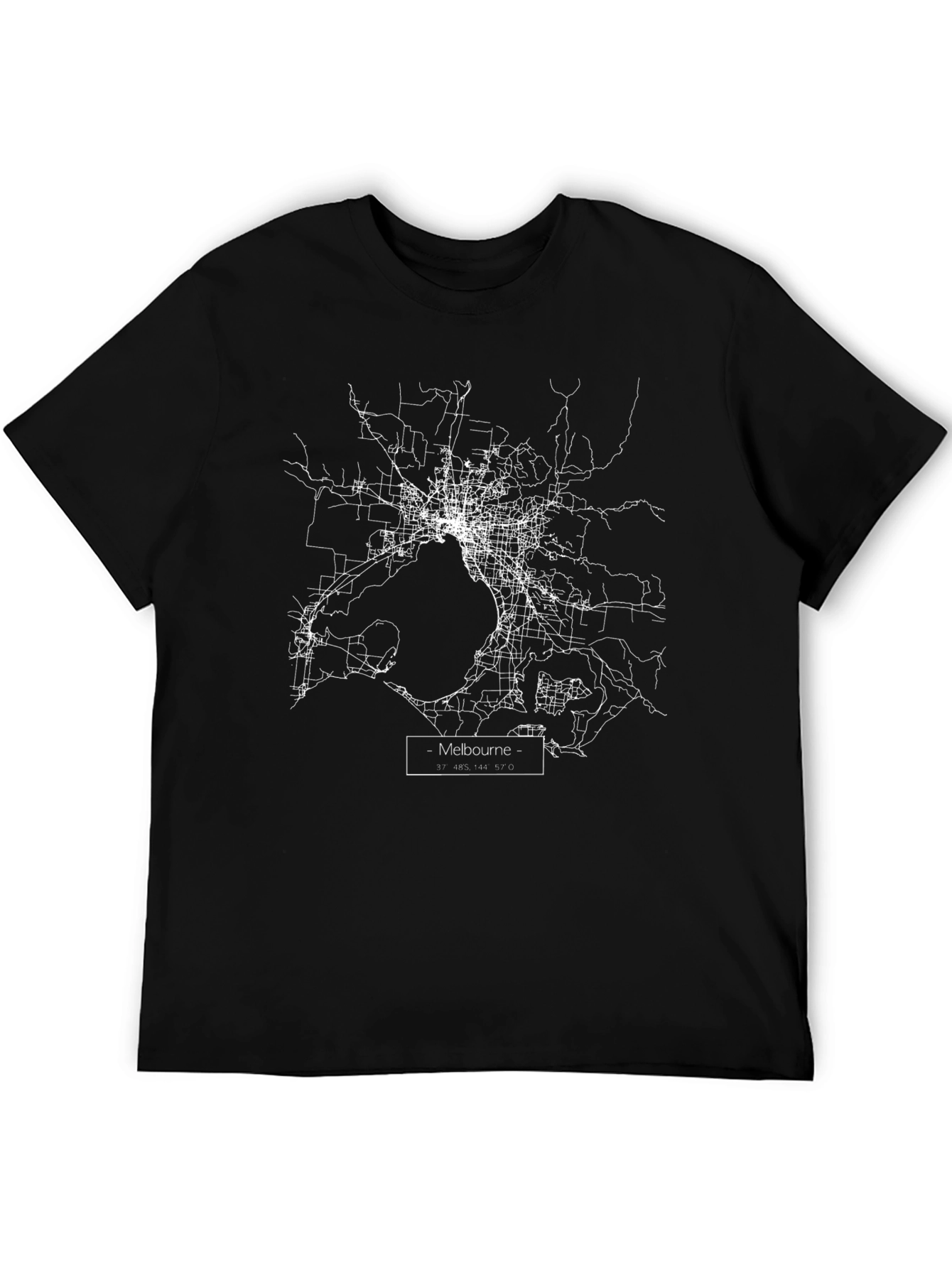 Melbourne Map T-Shirt - City Street Design