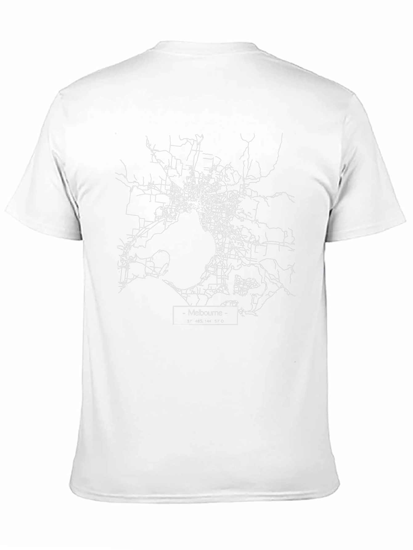 Melbourne Map T-Shirt - City Street Design