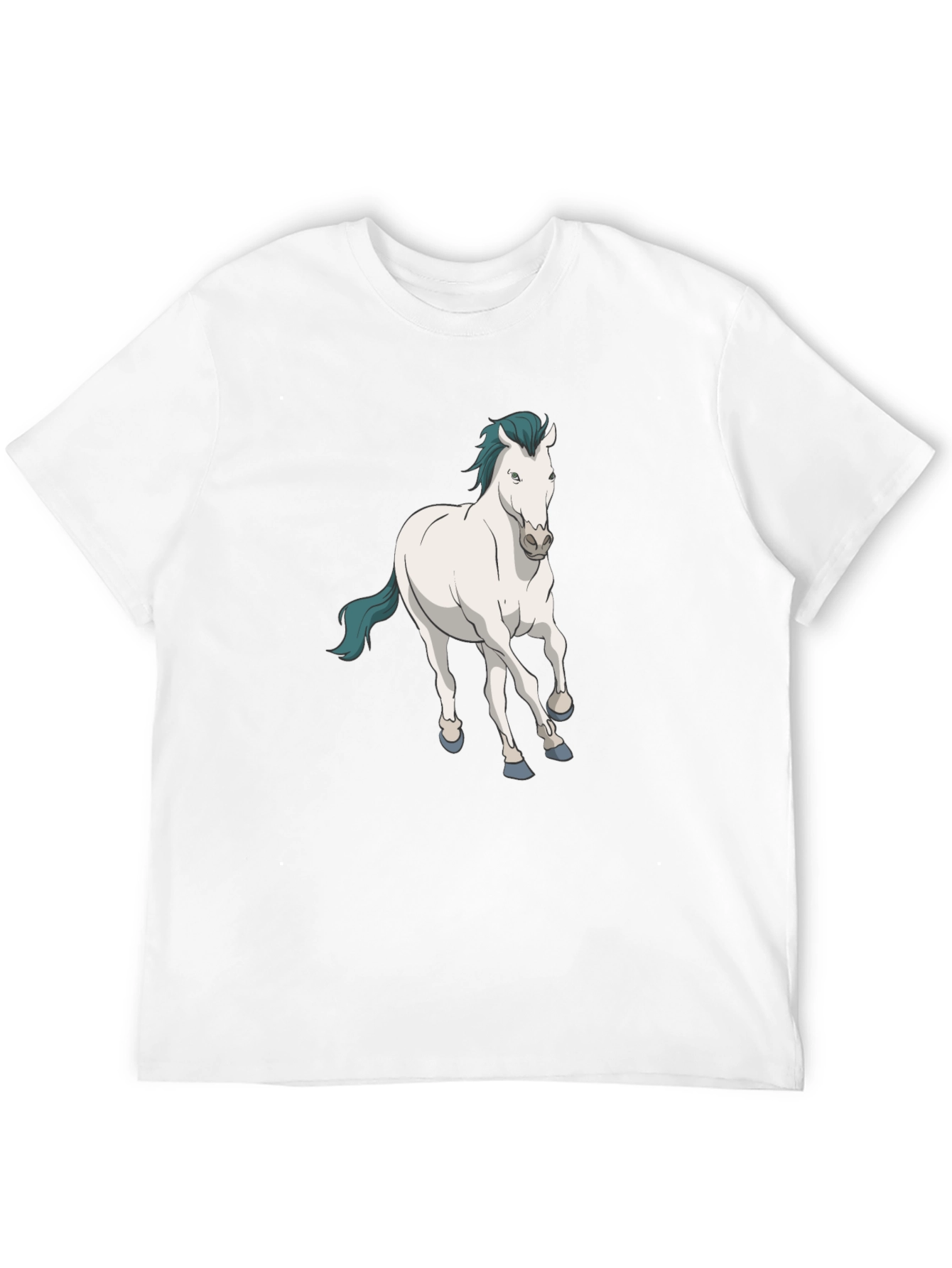Horse Graphic Print Black T-Shirt