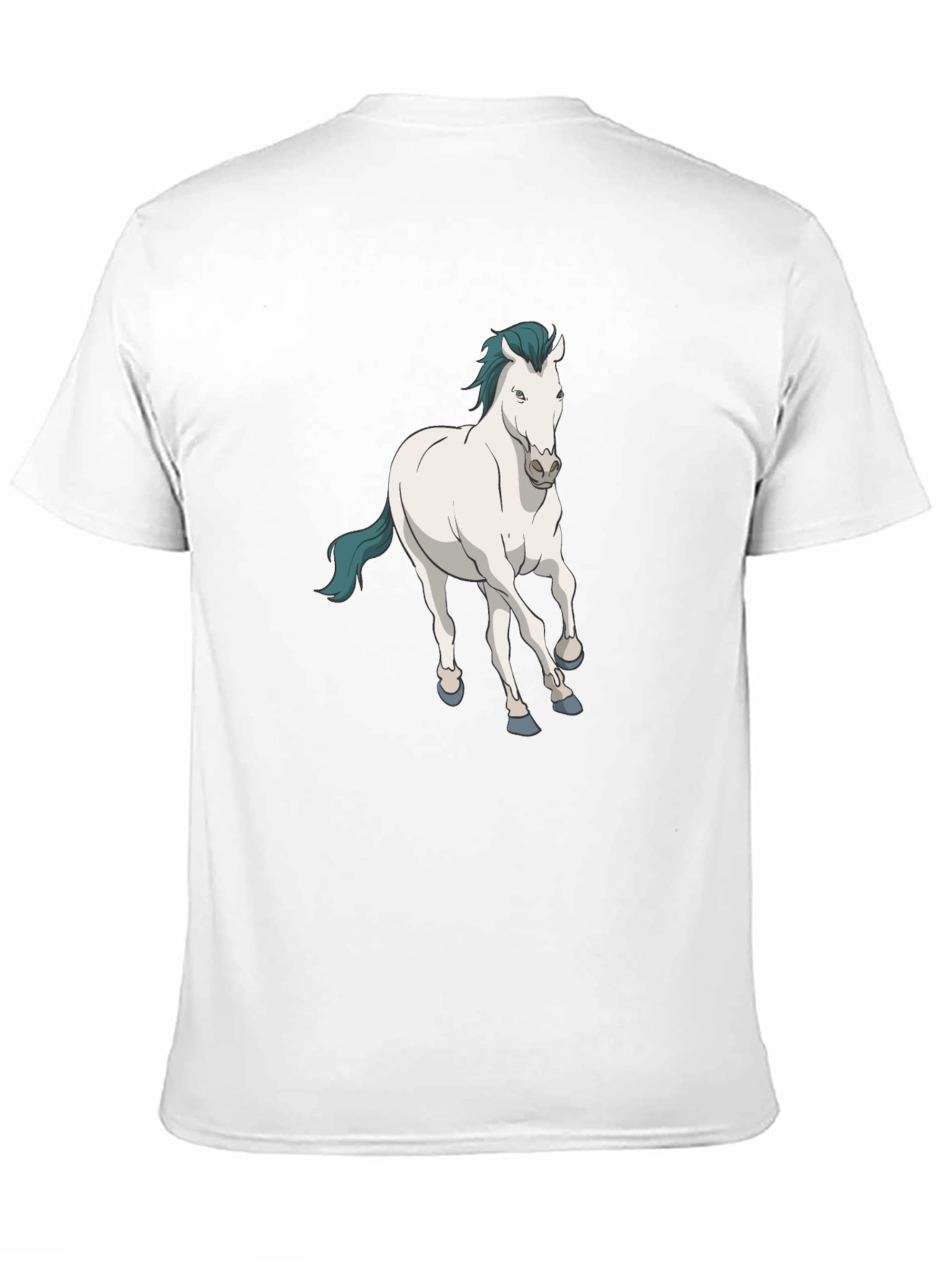 Horse Graphic Print Black T-Shirt