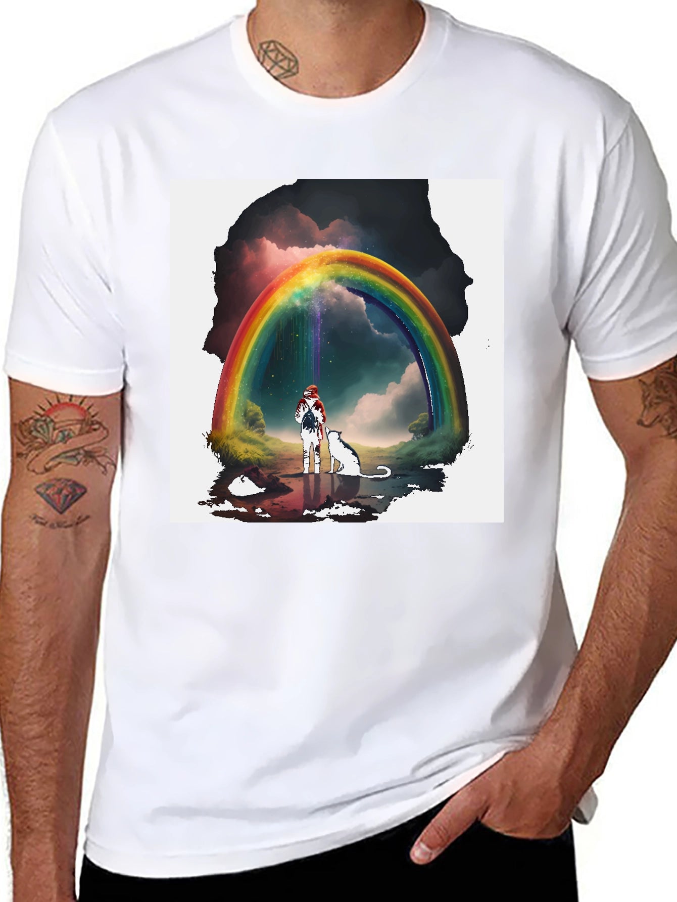 Rainbow Bridge T-Shirt - Whimsical Graphic Tee