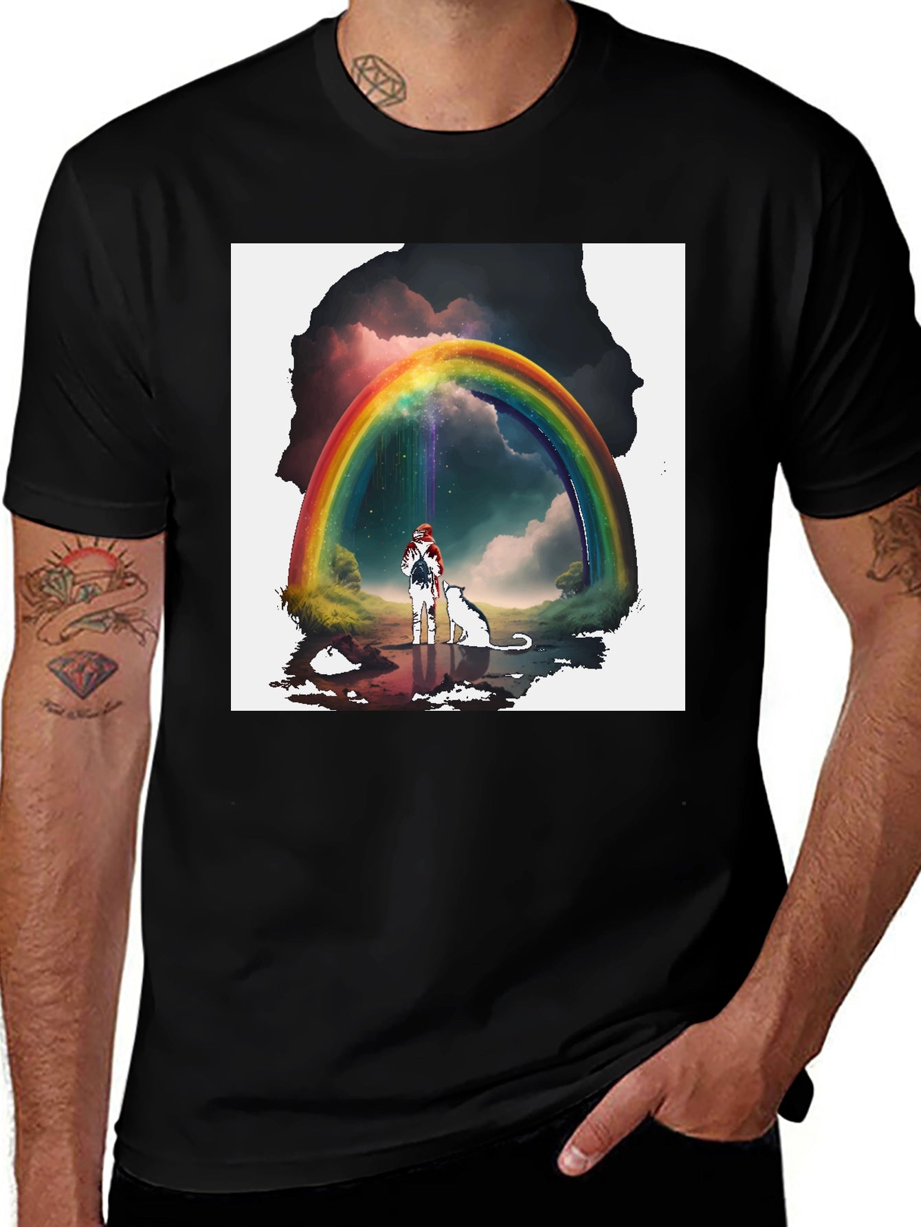 Rainbow Bridge T-Shirt - Whimsical Graphic Tee