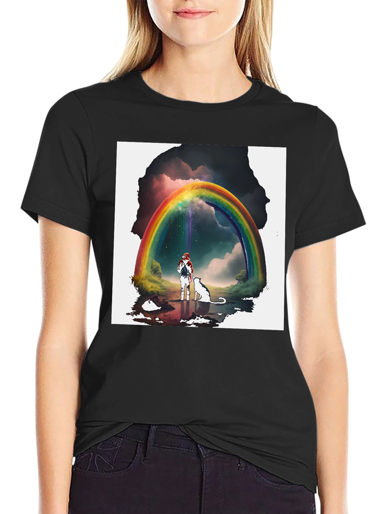 Rainbow Bridge T-Shirt - Whimsical Graphic Tee