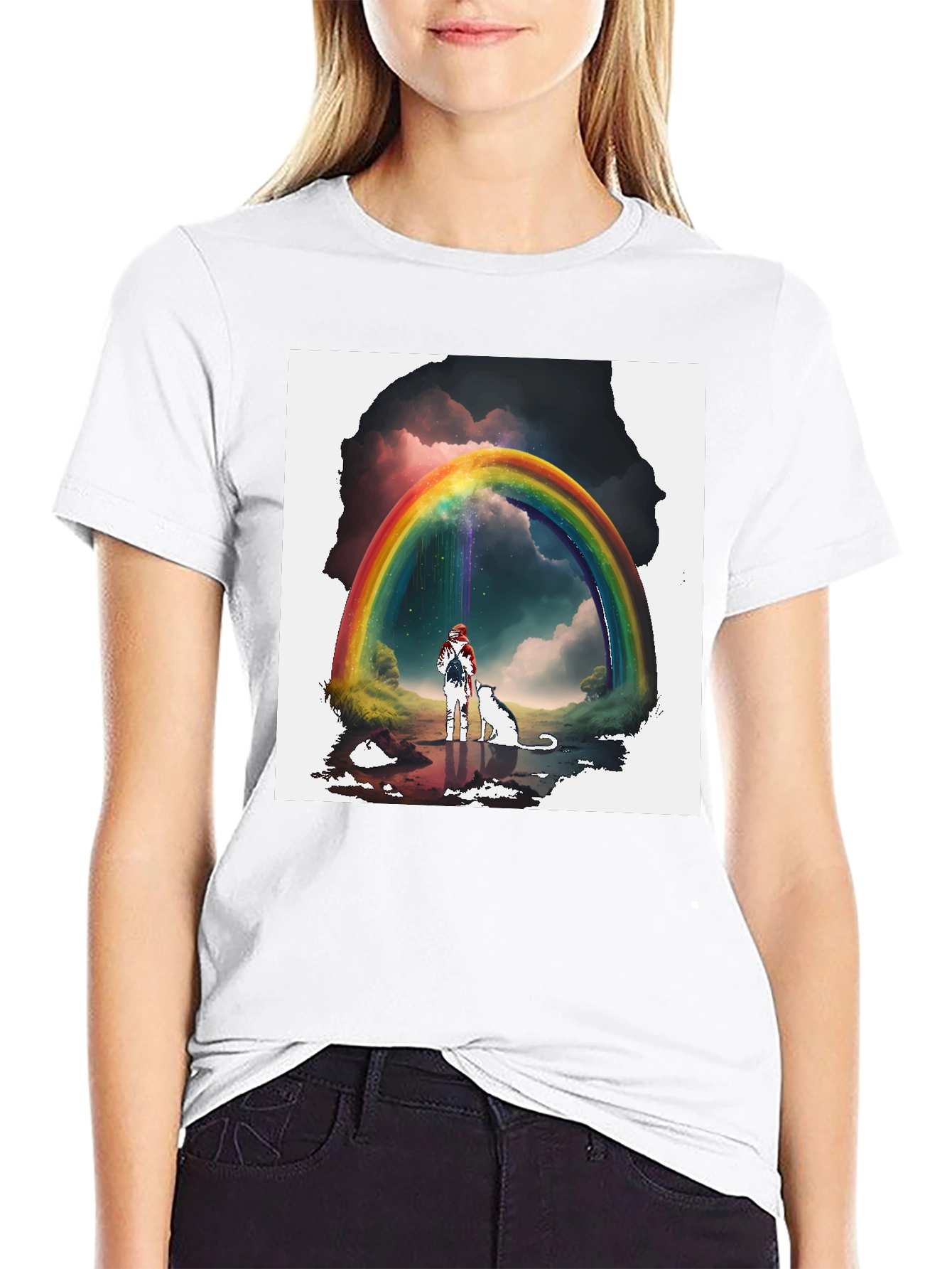 Rainbow Bridge T-Shirt - Whimsical Graphic Tee