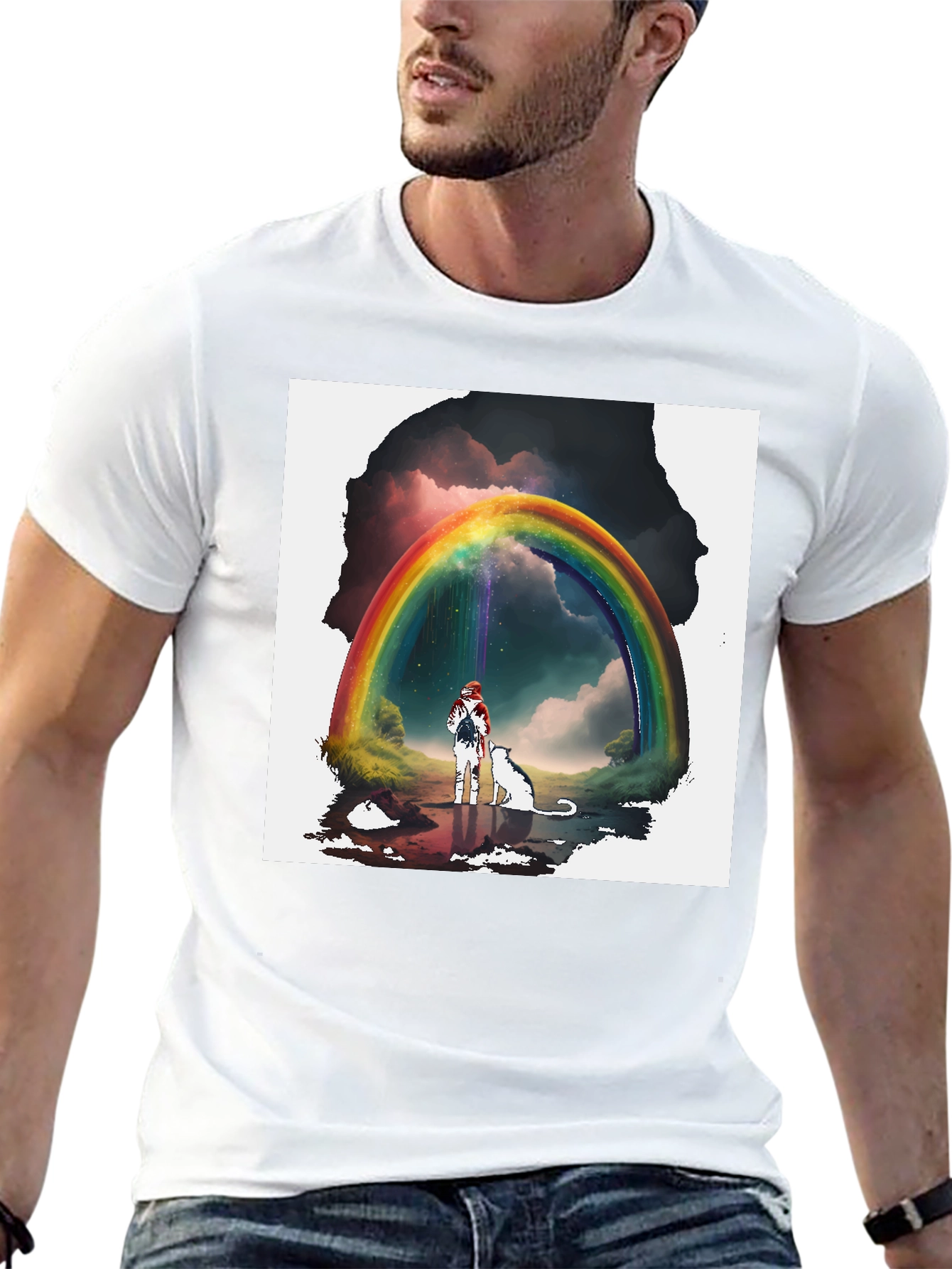 Rainbow Bridge T-Shirt - Whimsical Graphic Tee