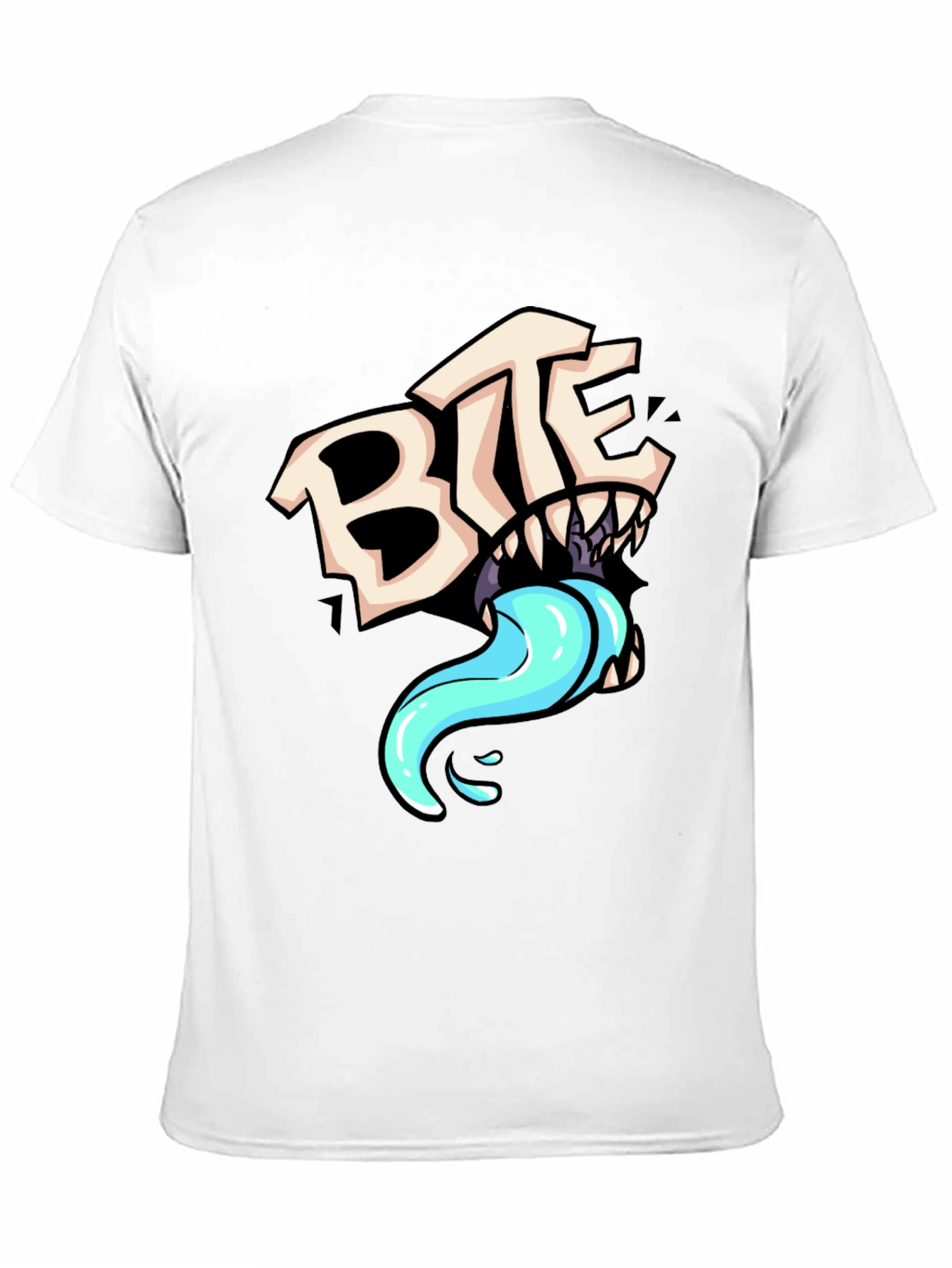 BITE Graphic Print Black T-Shirt