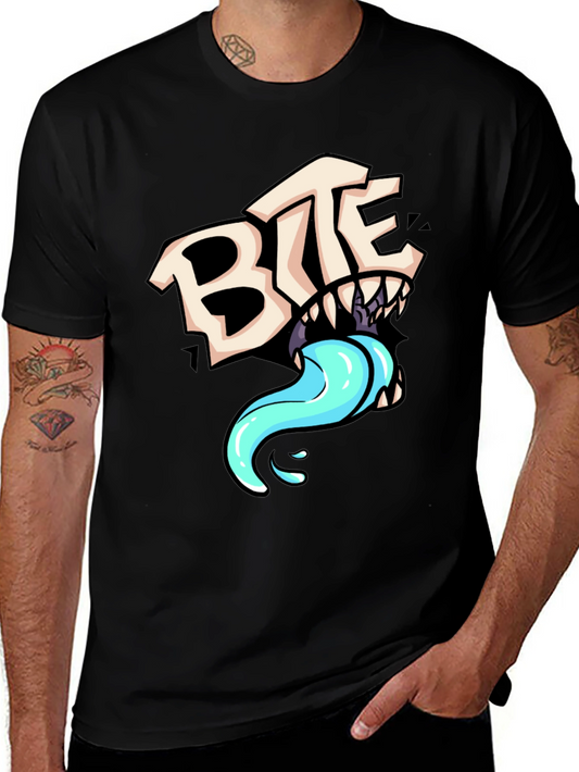 BITE Graphic Print Black T-Shirt