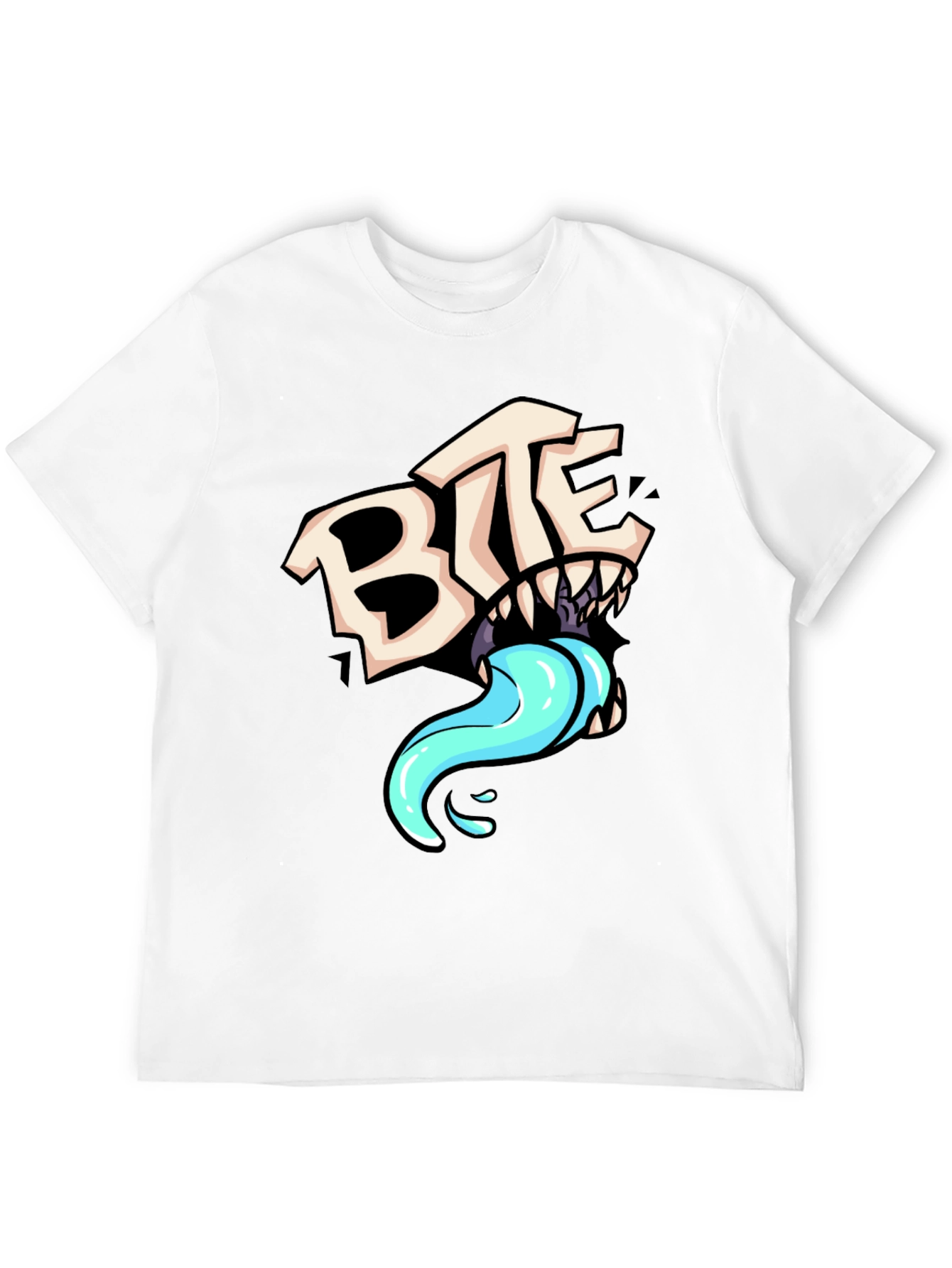 BITE Graphic Print Black T-Shirt