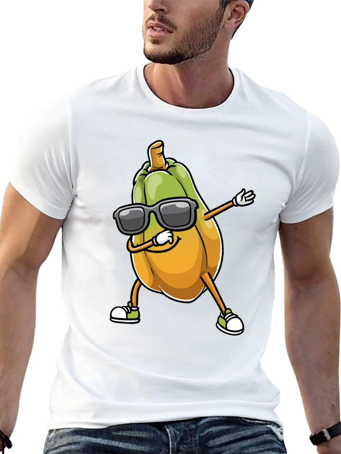 Dabbing Papaya T-Shirt - Cool Fruit Tee