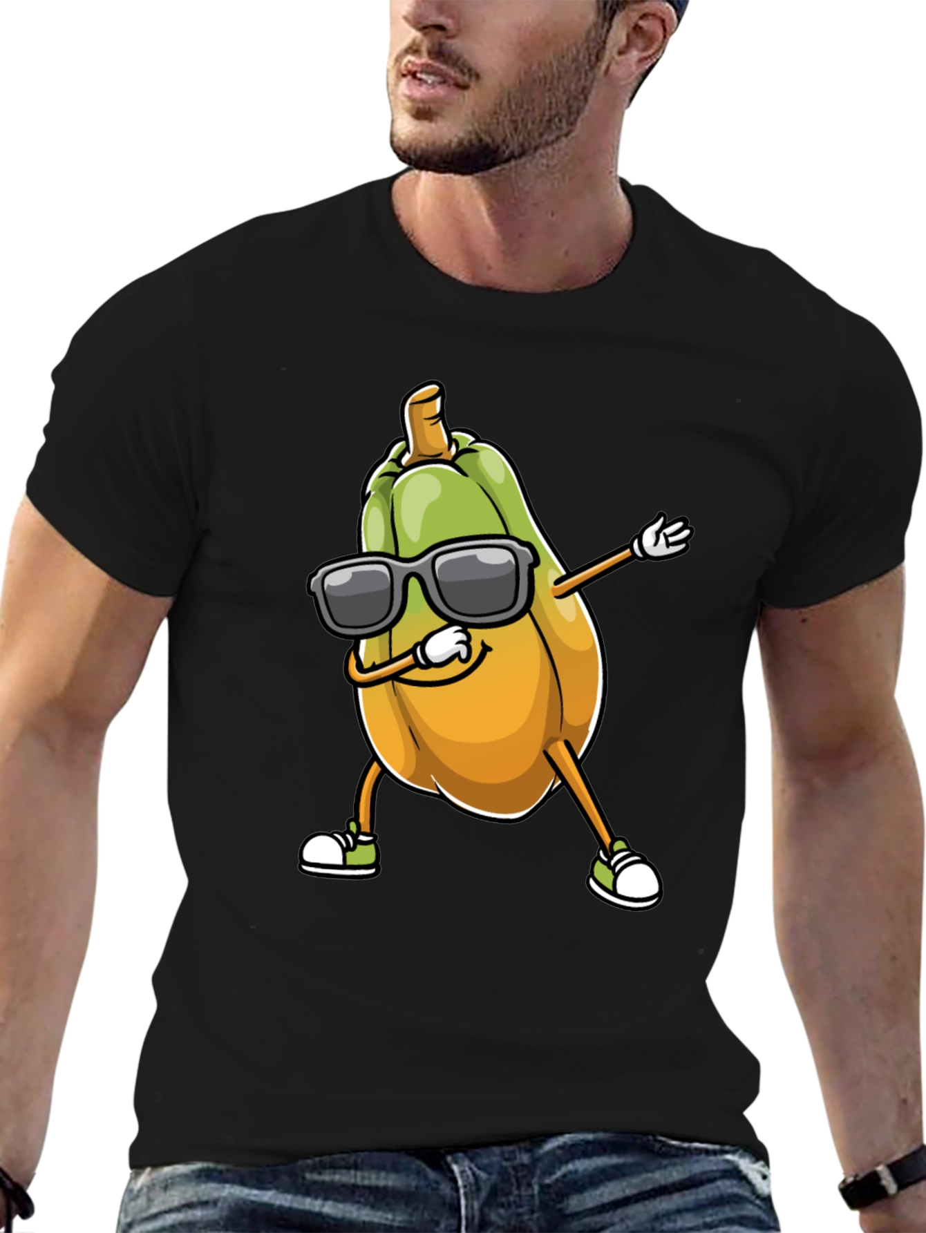Dabbing Papaya T-Shirt - Cool Fruit Tee