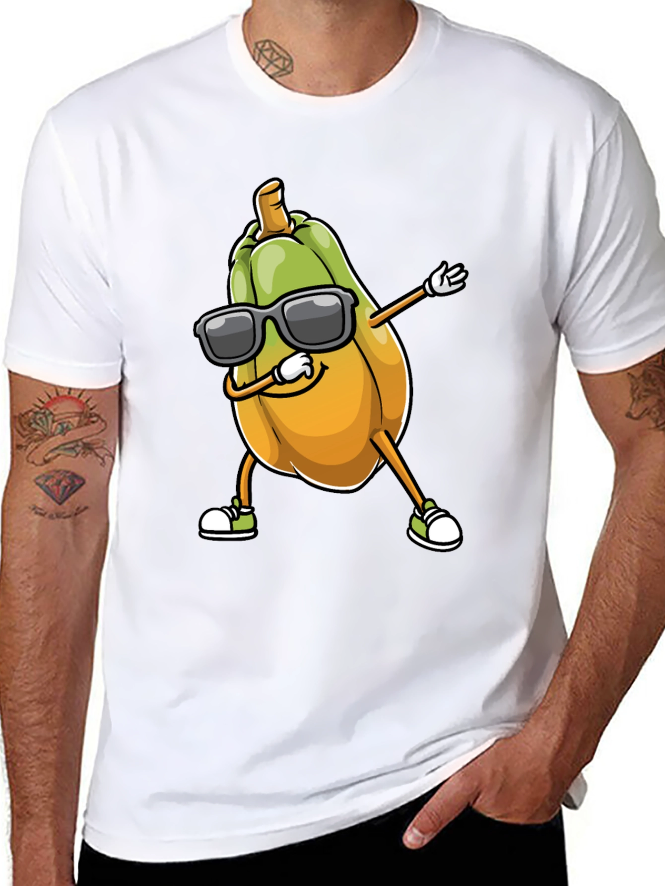 Dabbing Papaya T-Shirt - Cool Fruit Tee