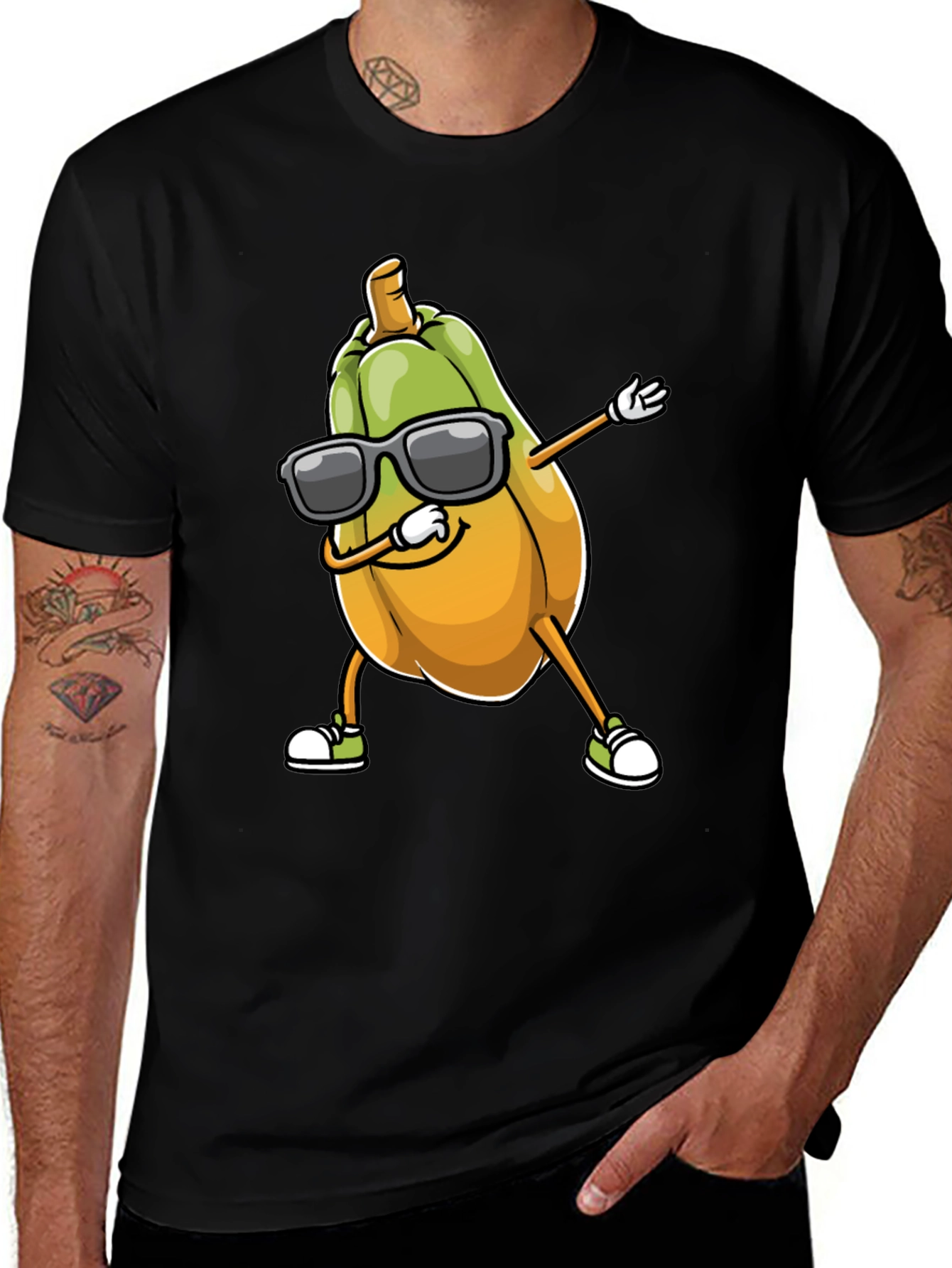 Dabbing Papaya T-Shirt - Cool Fruit Tee