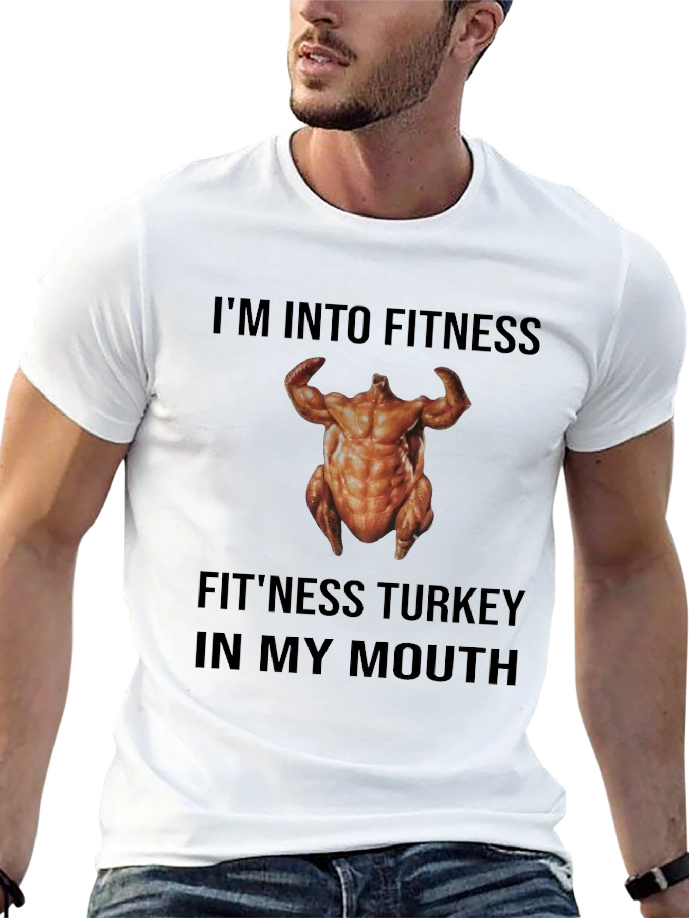 Fitness Turkey T-Shirt - Funny Thanksgiving Workout Tee
