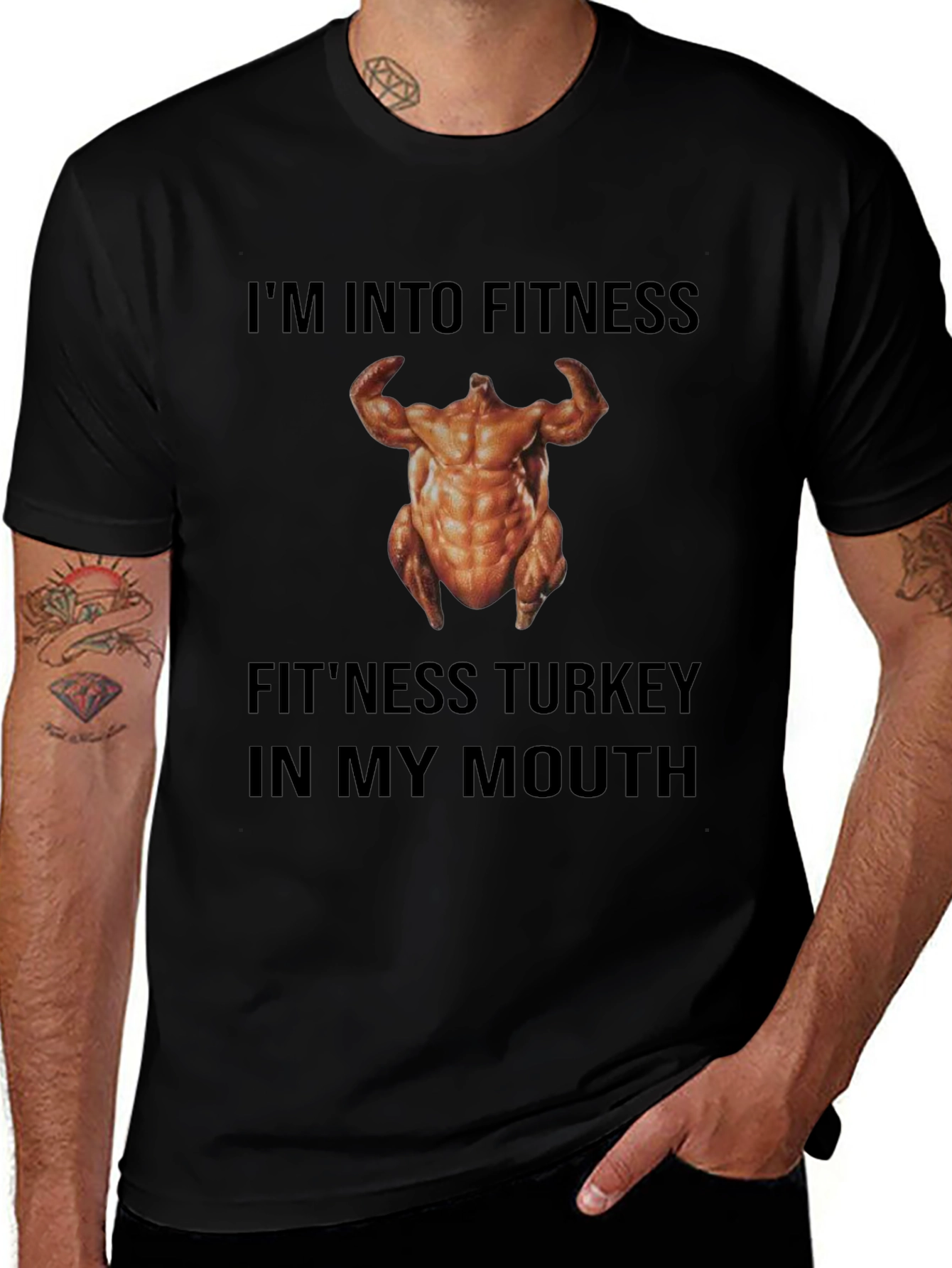 Fitness Turkey T-Shirt - Funny Thanksgiving Workout Tee