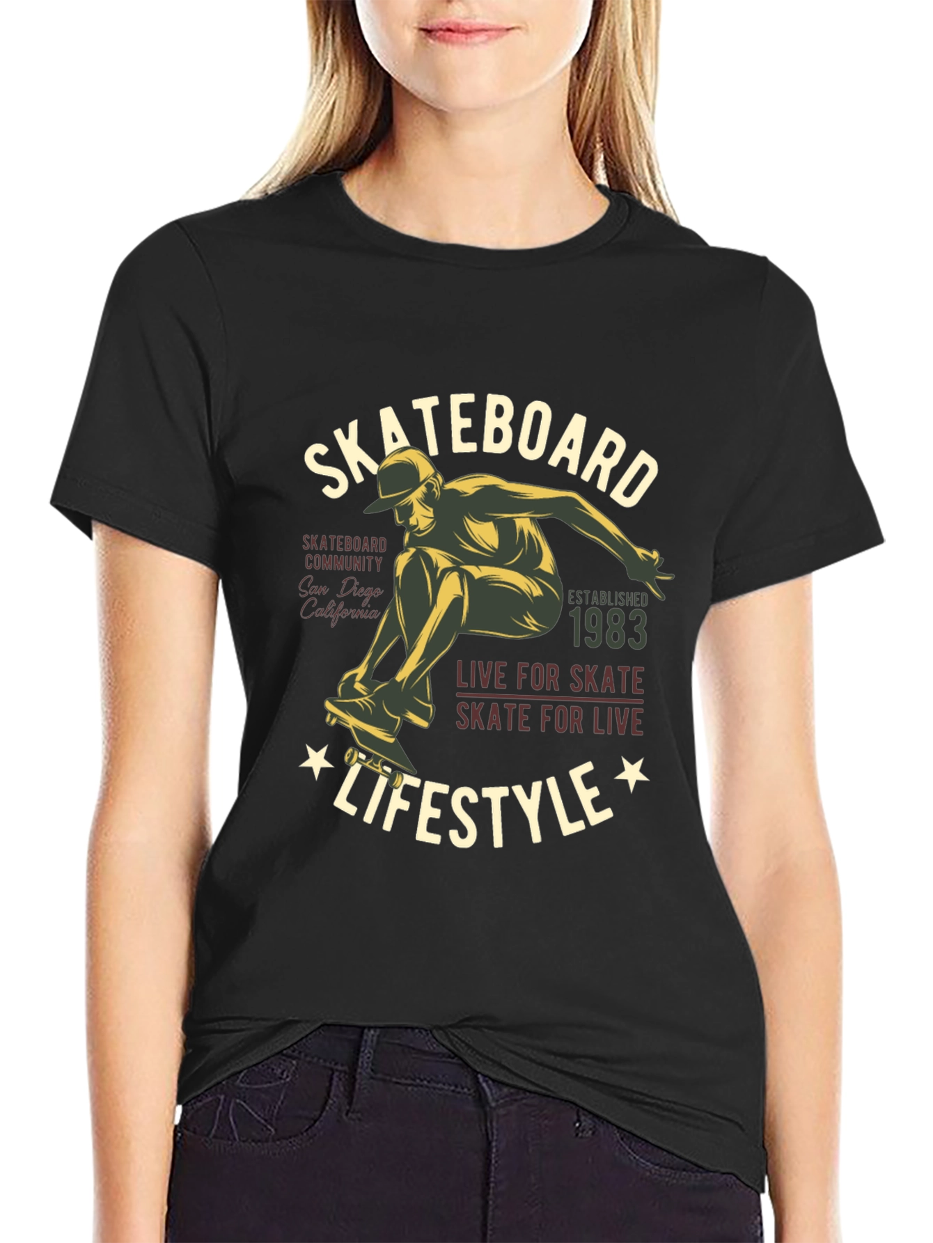 Skateboard Lifestyle T-Shirt San Diego Design