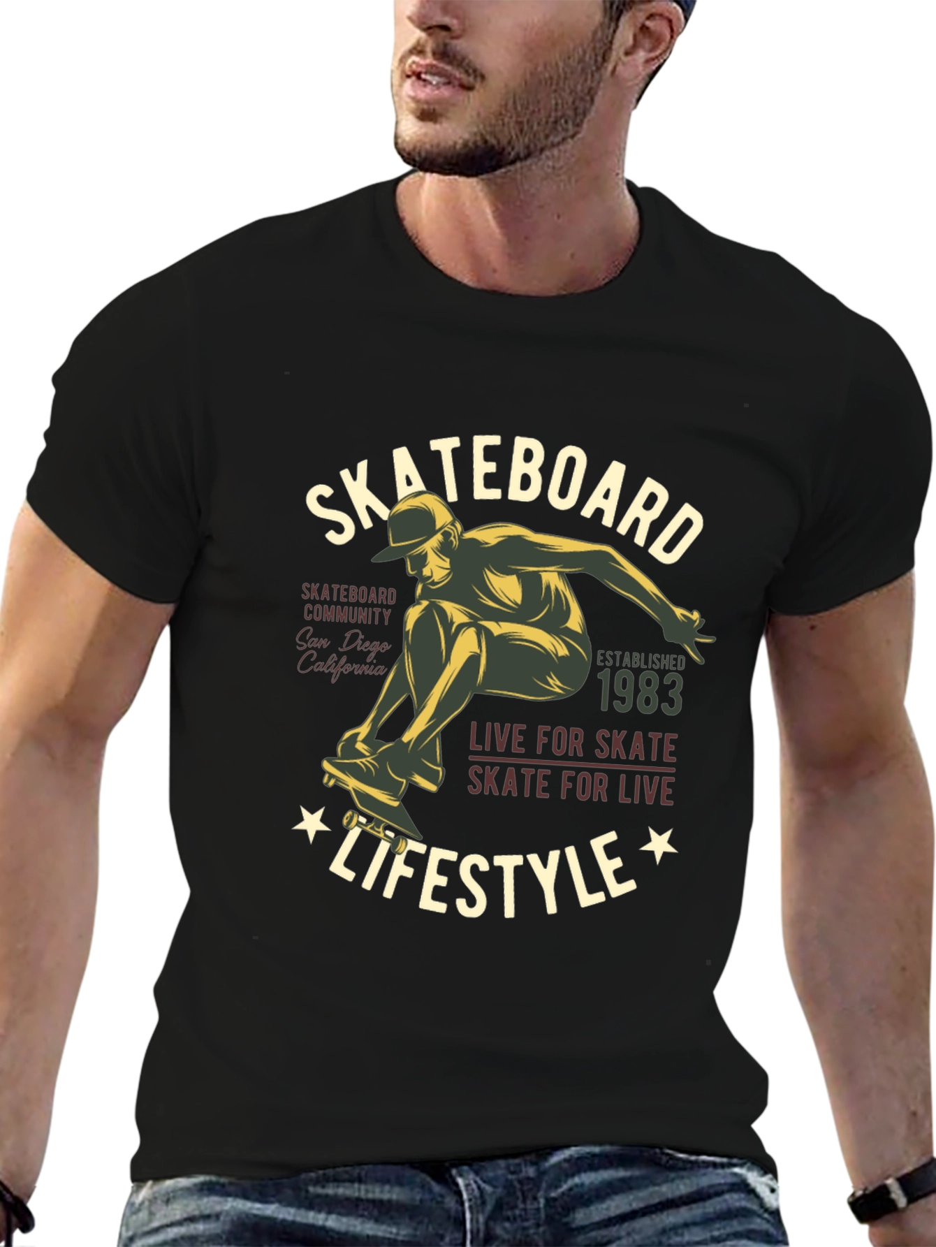 Skateboard Lifestyle T-Shirt San Diego Design