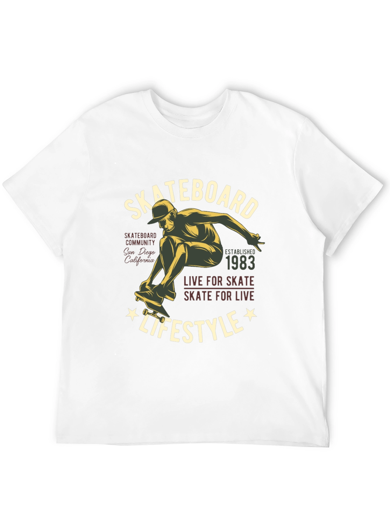 Skateboard Lifestyle T-Shirt San Diego Design