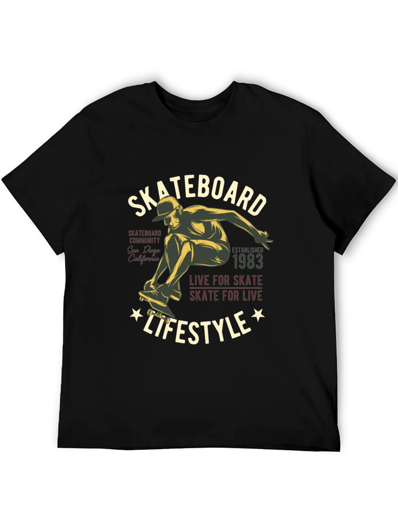 Skateboard Lifestyle T-Shirt San Diego Design