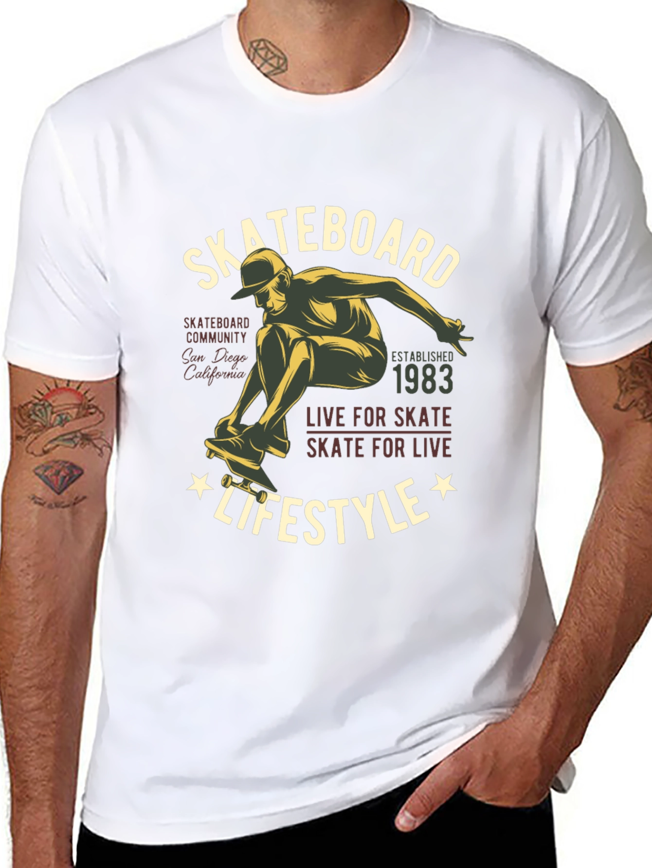 Skateboard Lifestyle T-Shirt San Diego Design