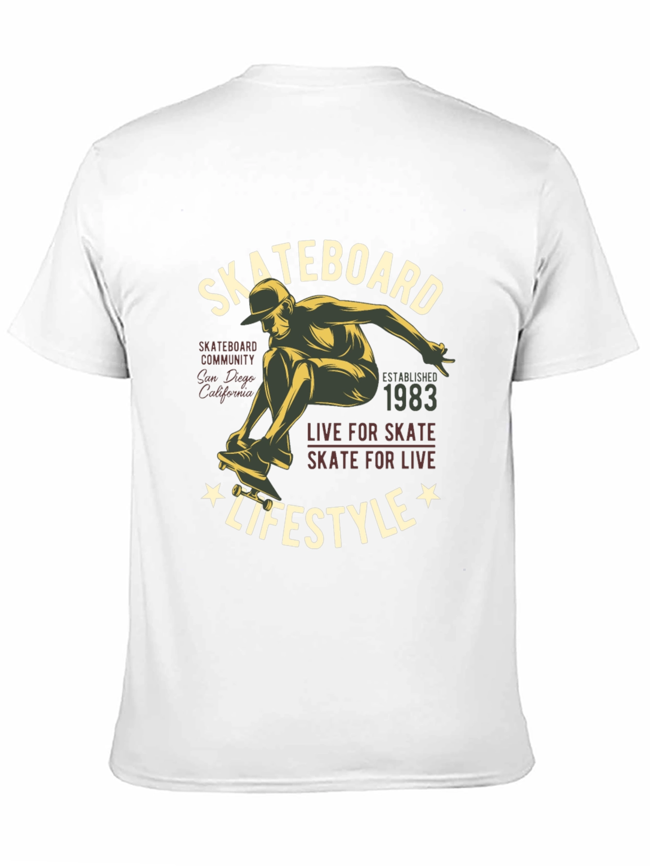 Skateboard Lifestyle T-Shirt San Diego Design
