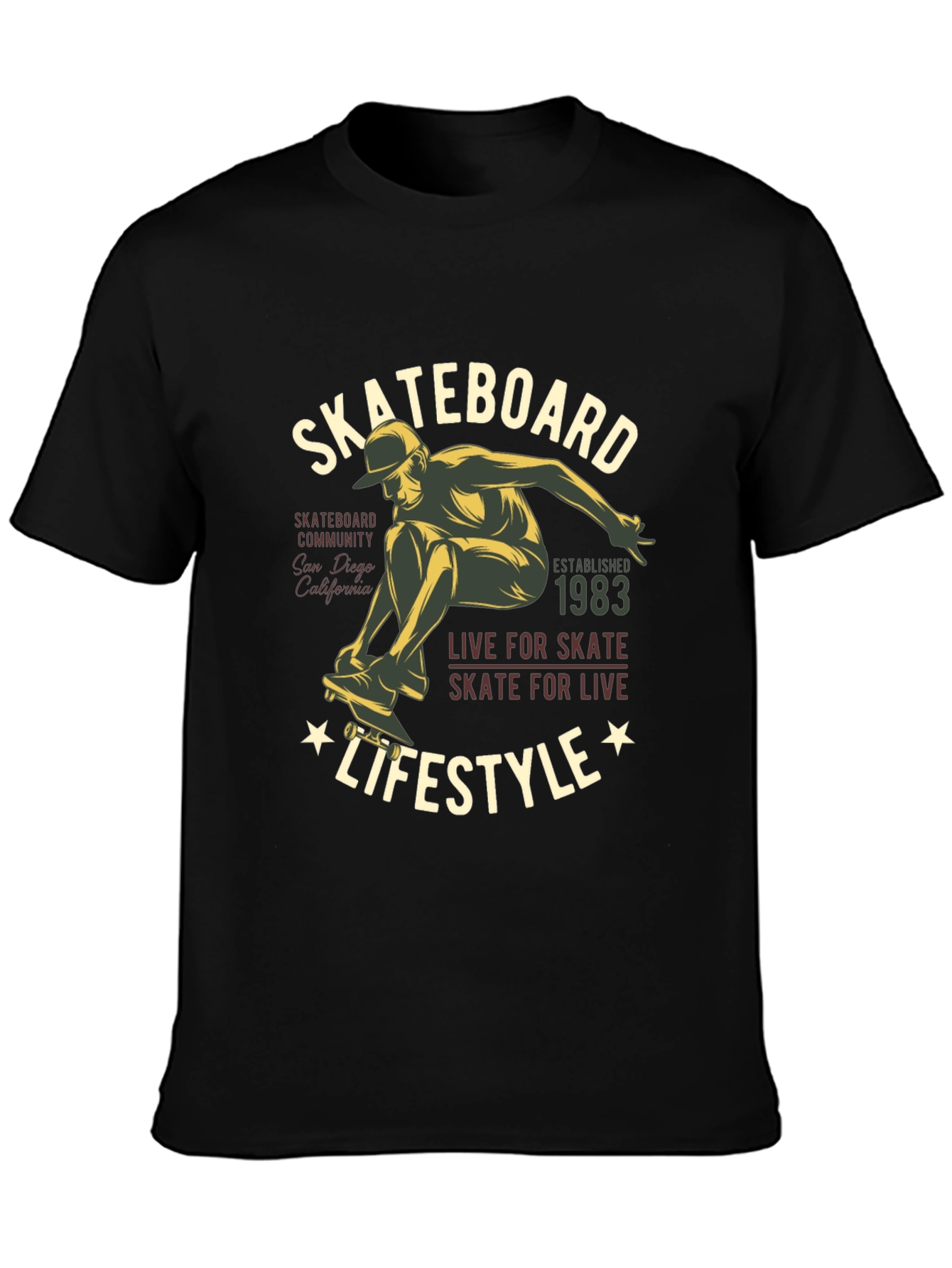 Skateboard Lifestyle T-Shirt San Diego Design