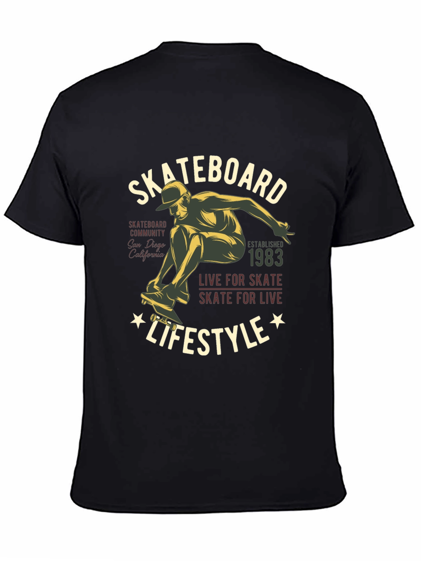 Skateboard Lifestyle T-Shirt San Diego Design