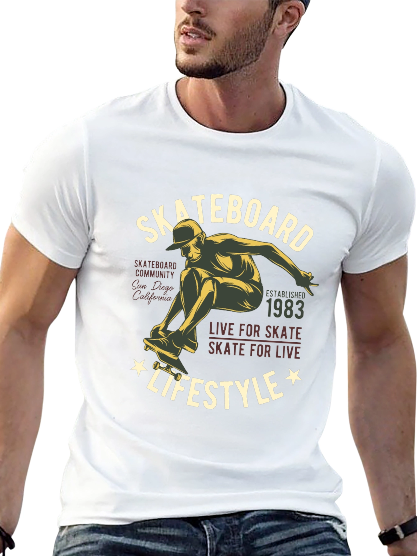 Skateboard Lifestyle T-Shirt San Diego Design