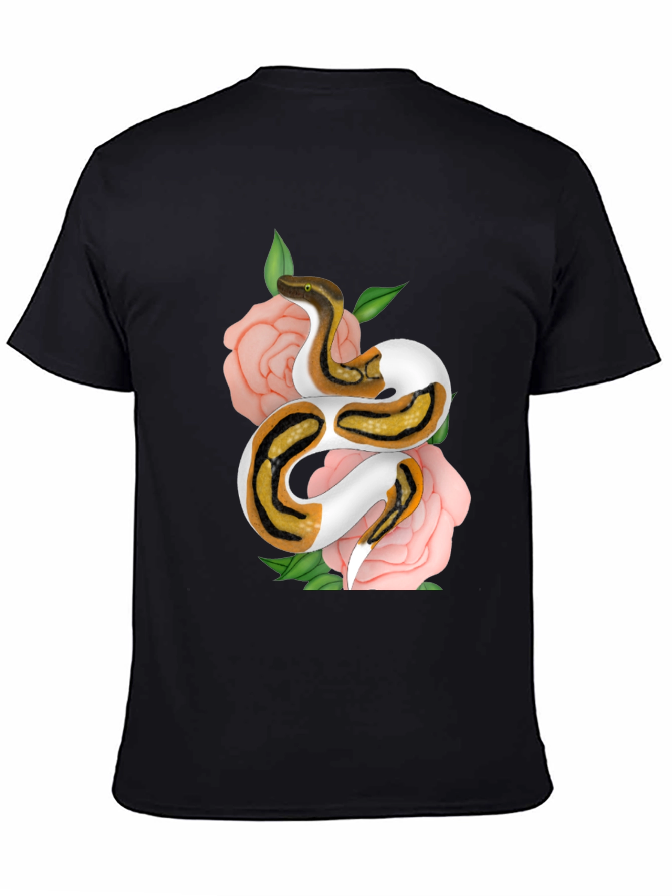 Snake & Roses Graphic Tee - Unique Design