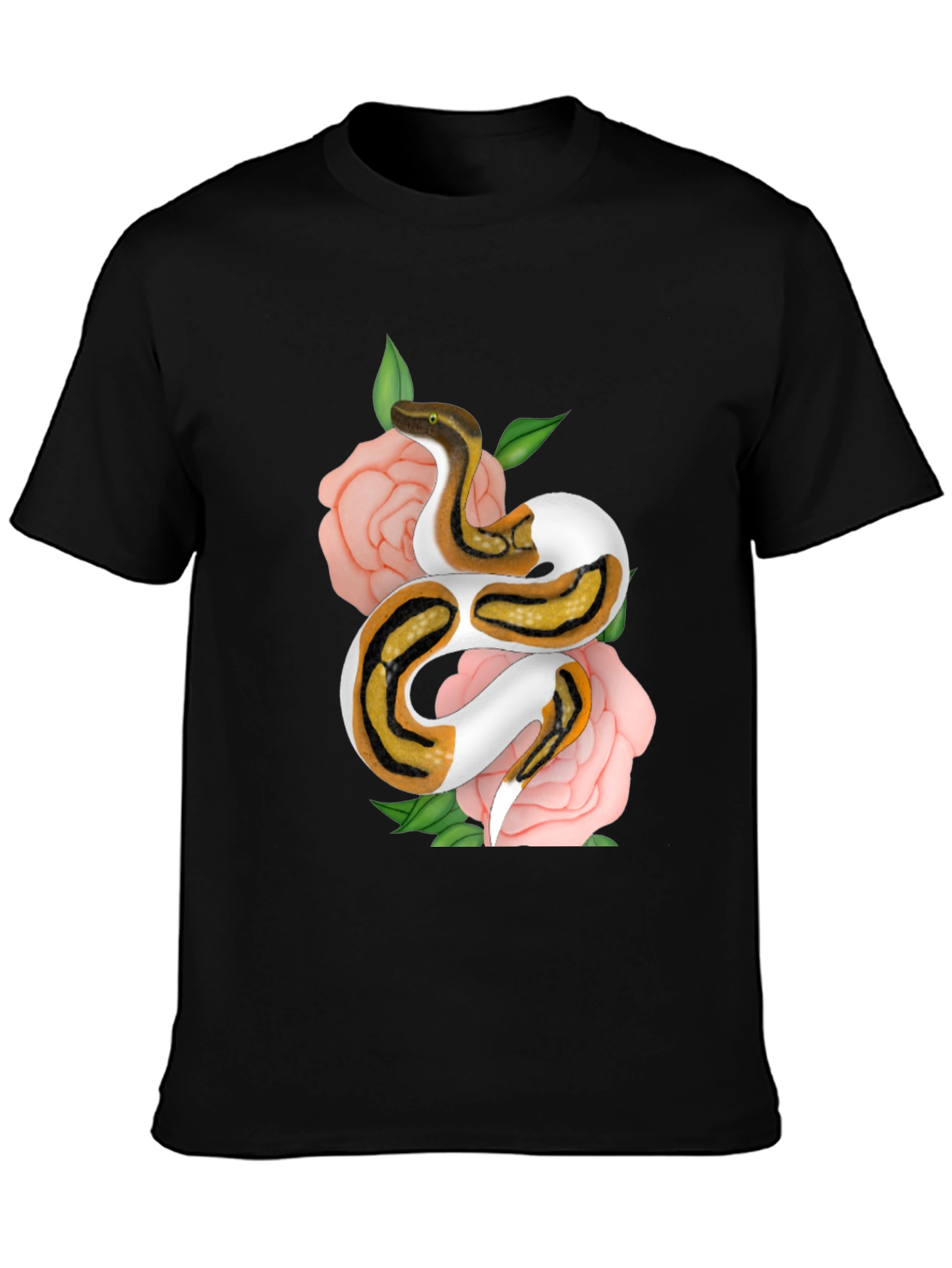 Snake & Roses Graphic Tee - Unique Design