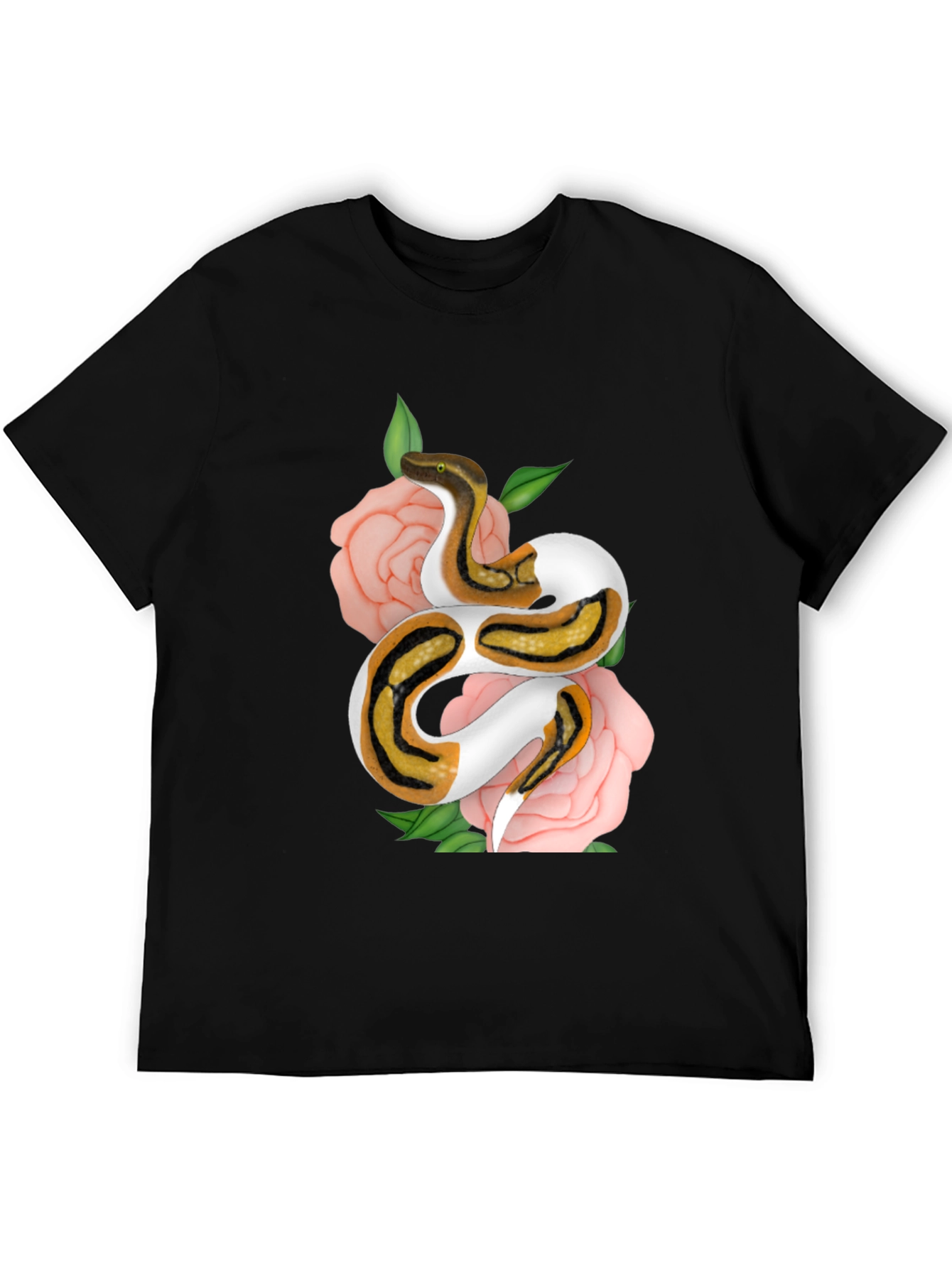 Snake & Roses Graphic Tee - Unique Design