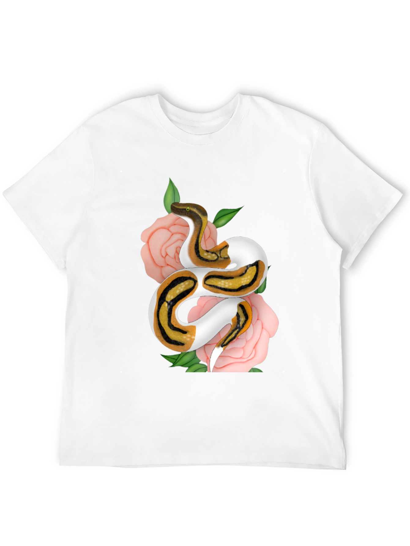 Snake & Roses Graphic Tee - Unique Design