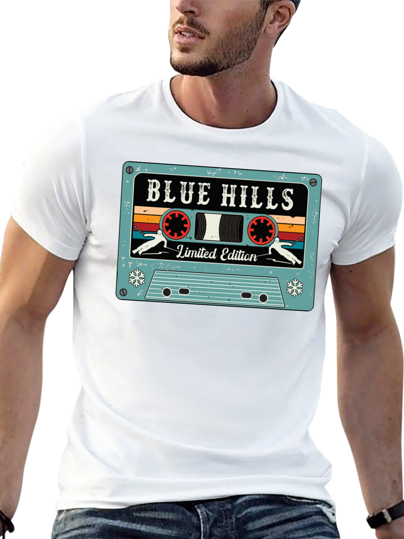 Retro Blue Hills Limited Edition Cassette Tape T-Shirt