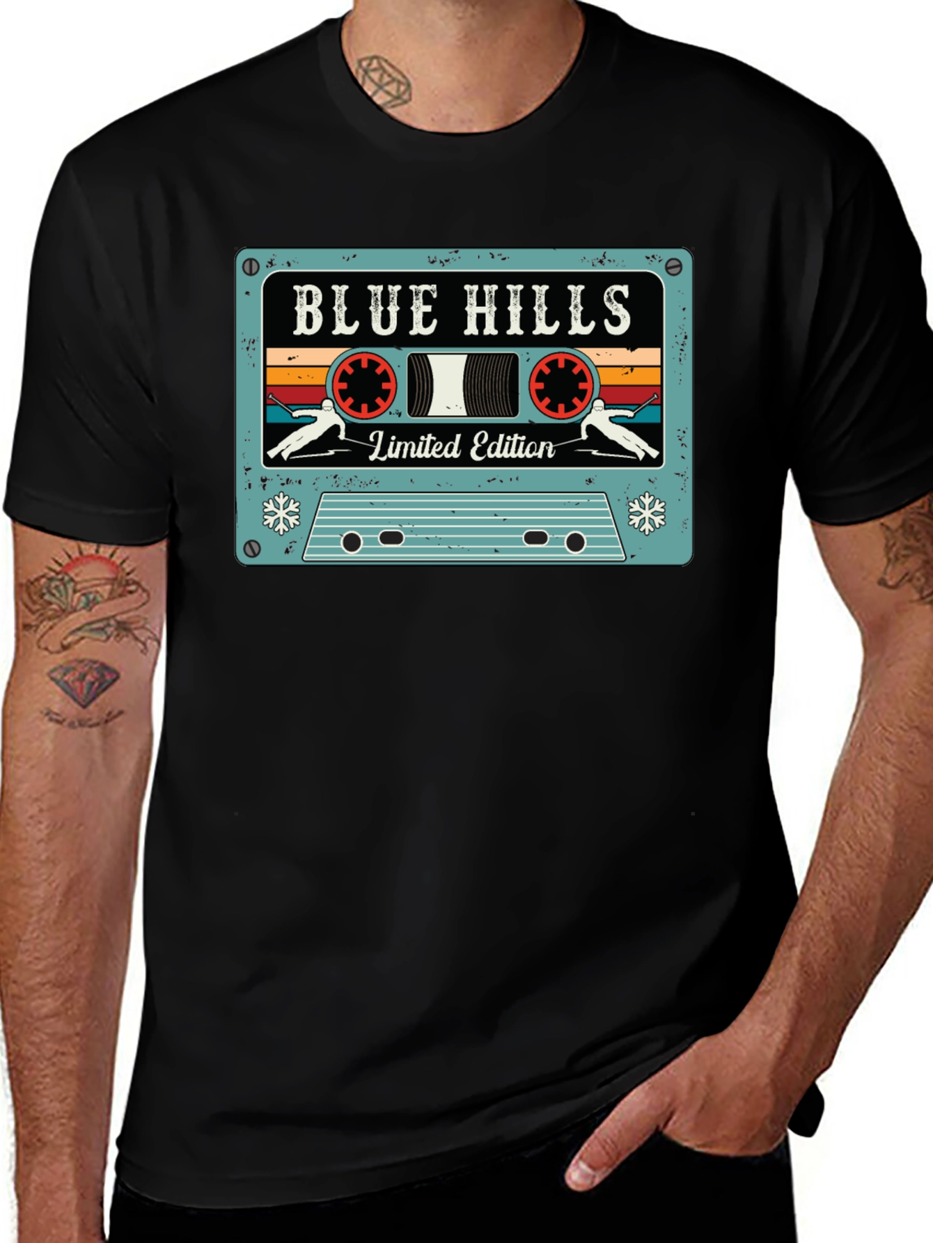 Retro Blue Hills Limited Edition Cassette Tape T-Shirt