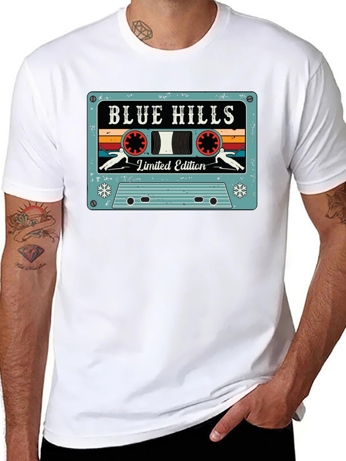 Retro Blue Hills Limited Edition Cassette Tape T-Shirt