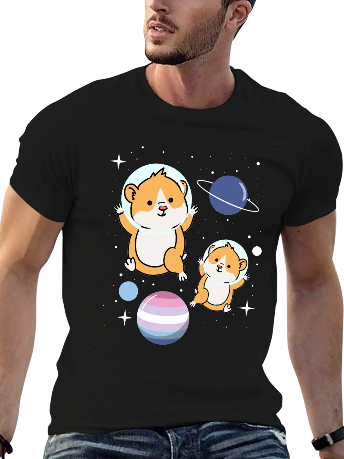 Hamster Astronauts Graphic T-Shirt