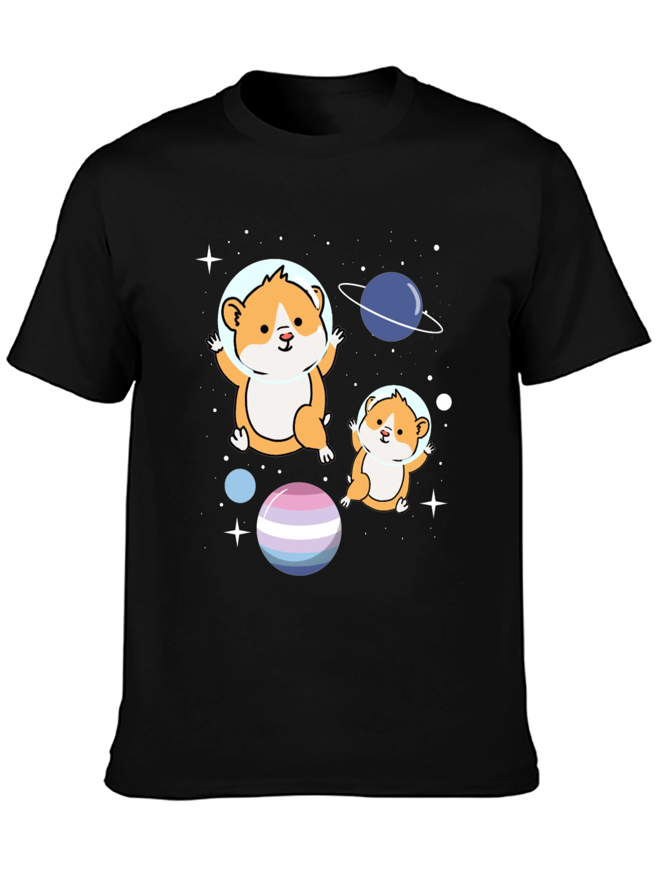 Hamster Astronauts Graphic T-Shirt