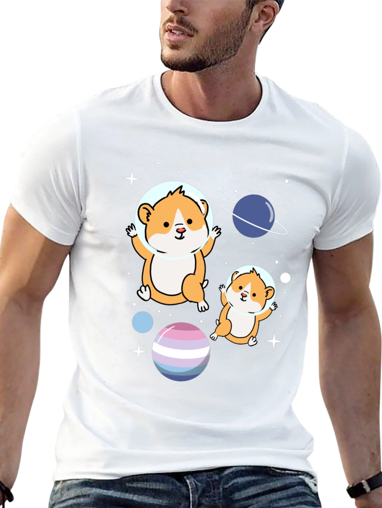 Hamster Astronauts Graphic T-Shirt
