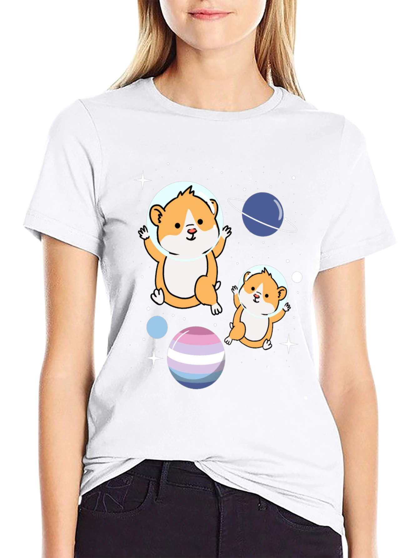 Hamster Astronauts Graphic T-Shirt
