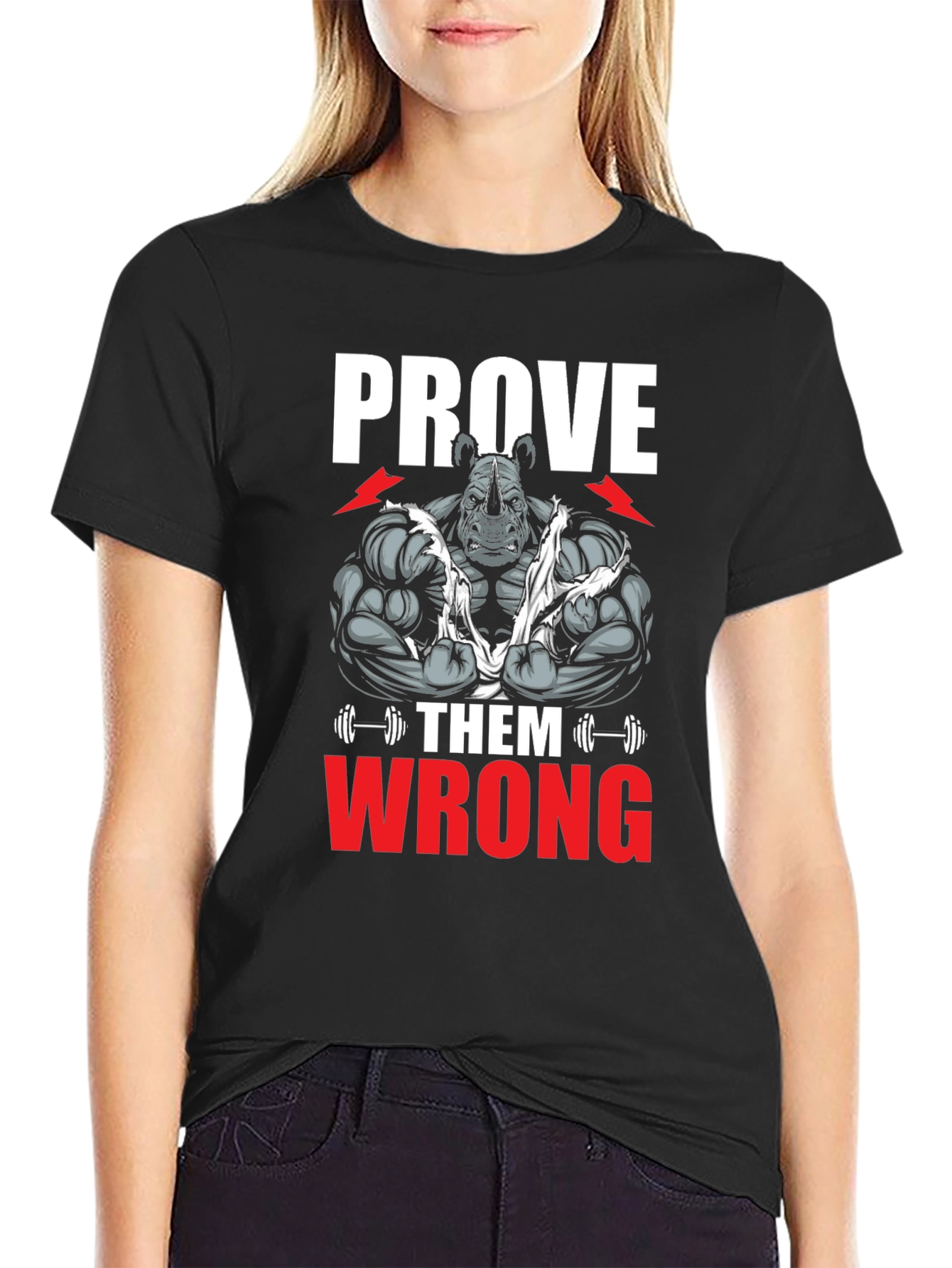 Prove Them Wrong Rhino Gym T-Shirt - Black
