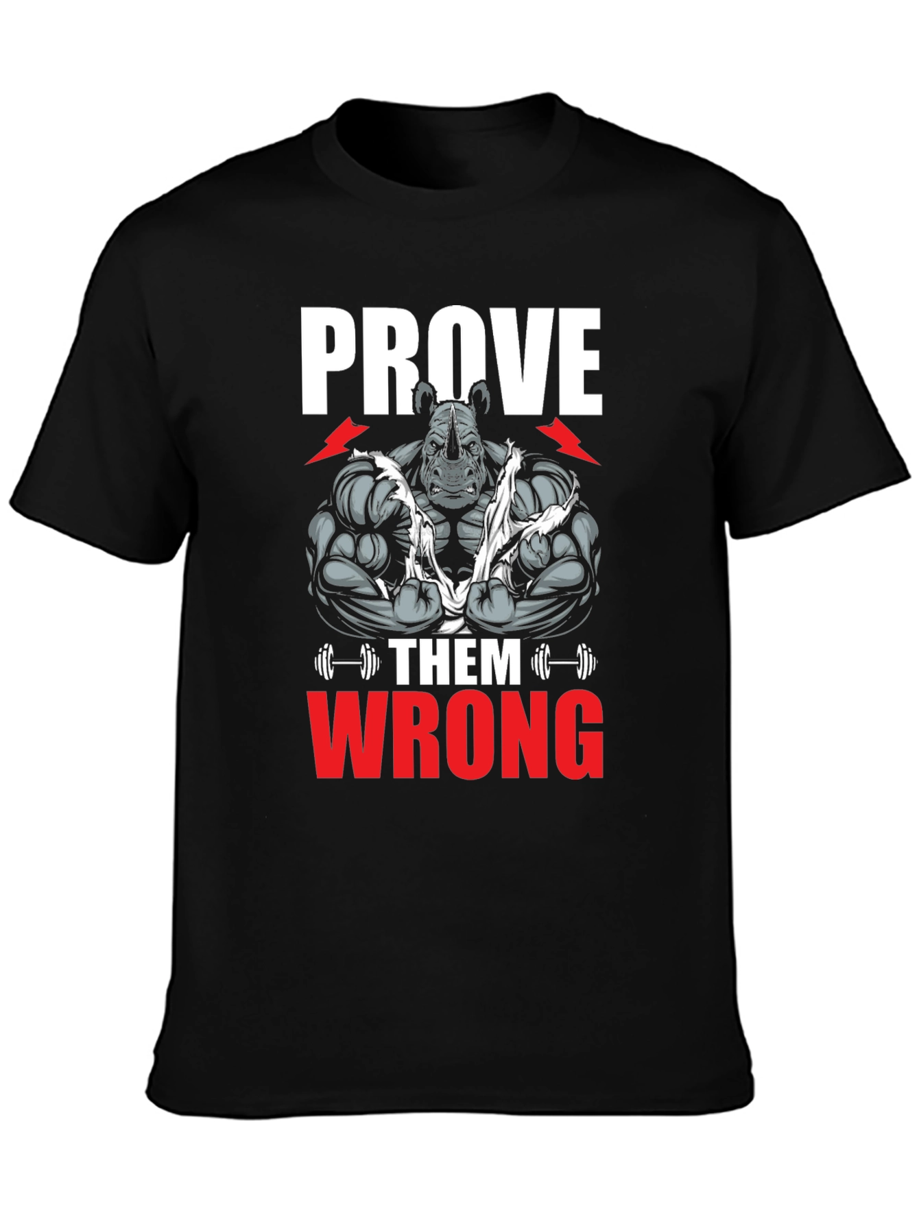 Prove Them Wrong Rhino Gym T-Shirt - Black