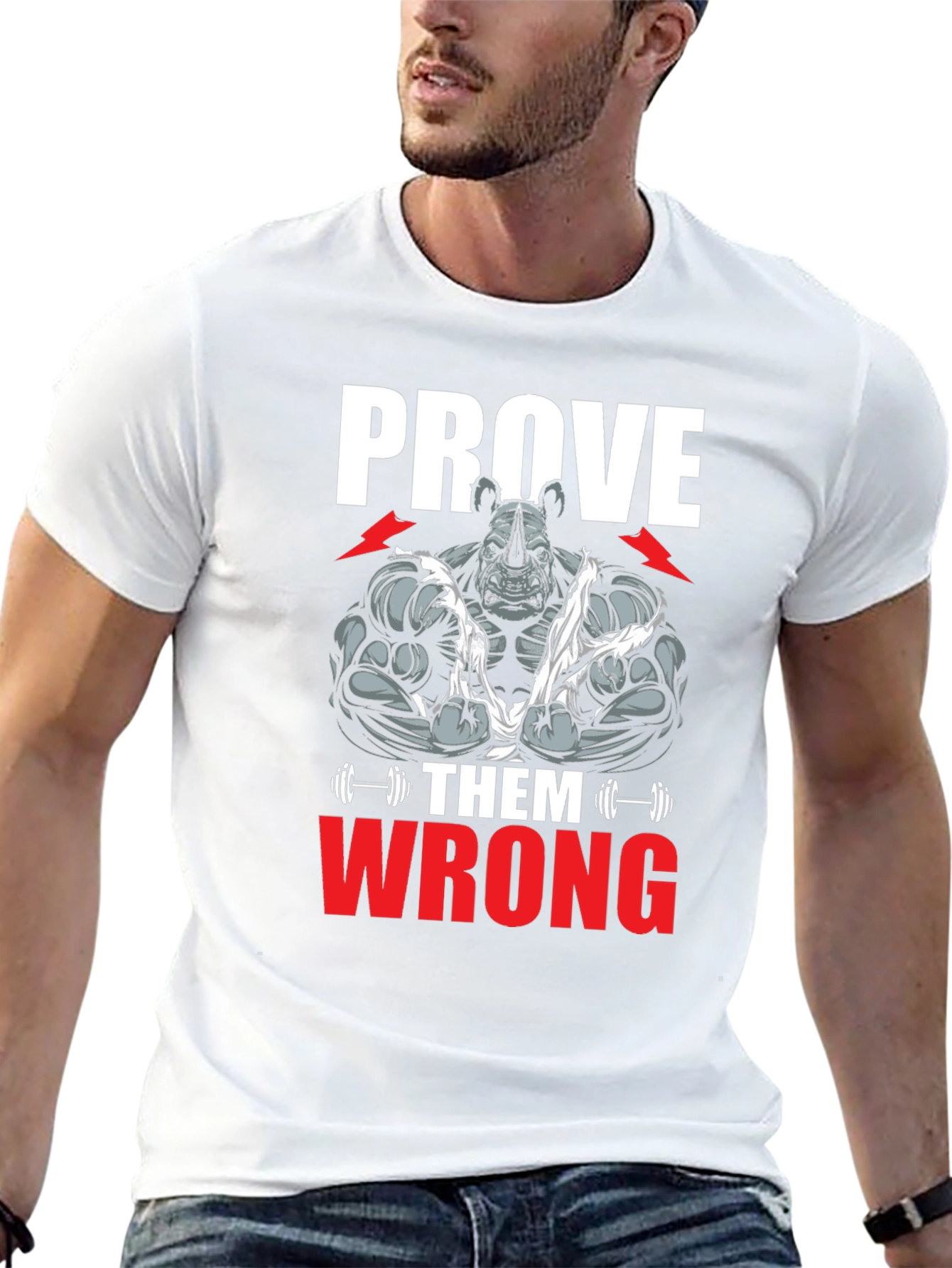 Prove Them Wrong Rhino Gym T-Shirt - Black