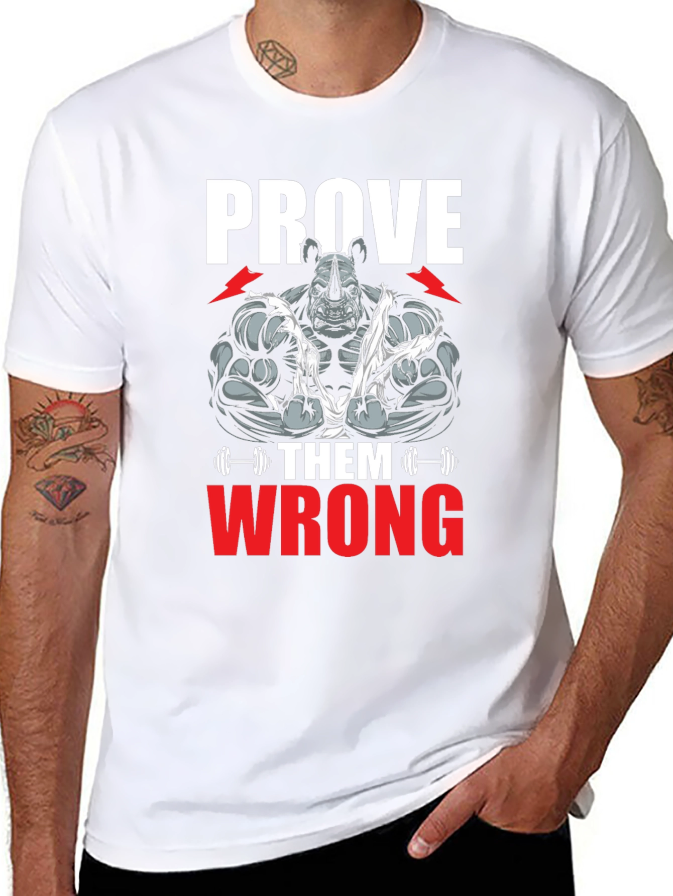 Prove Them Wrong Rhino Gym T-Shirt - Black