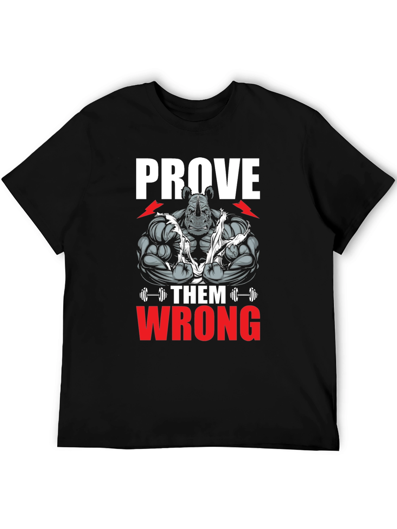 Prove Them Wrong Rhino Gym T-Shirt - Black