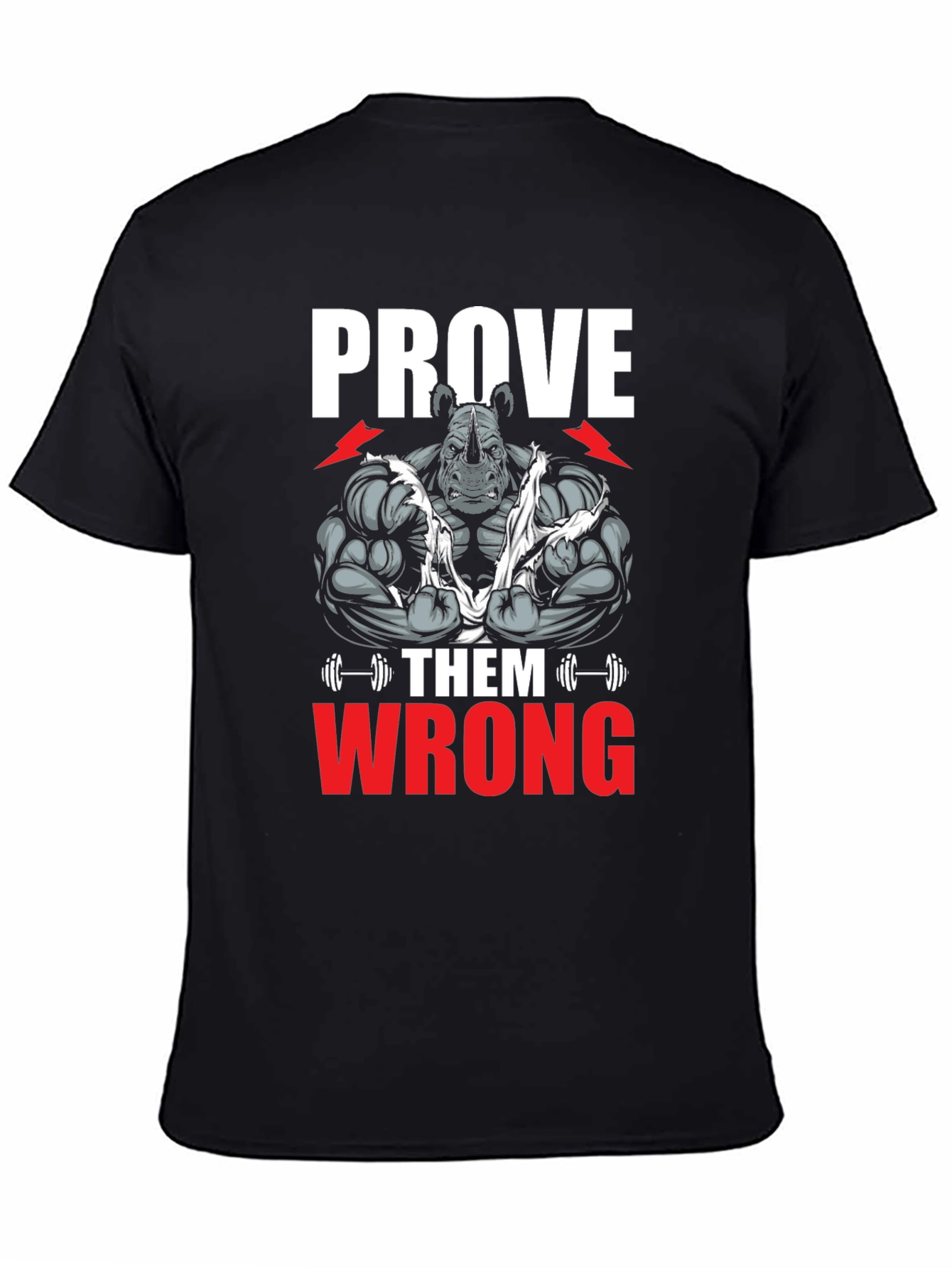Prove Them Wrong Rhino Gym T-Shirt - Black