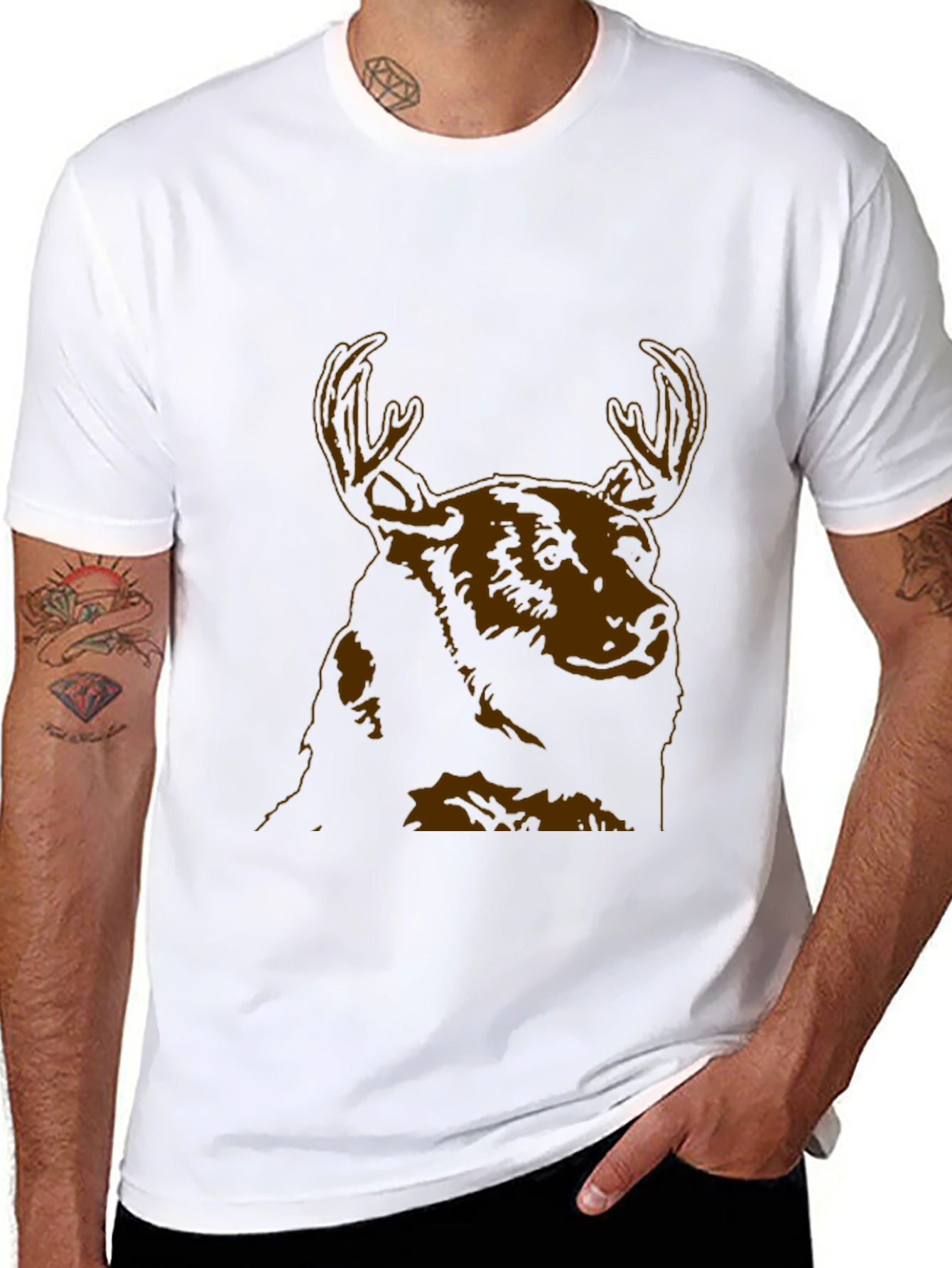 Moose Graphic Black T-Shirt