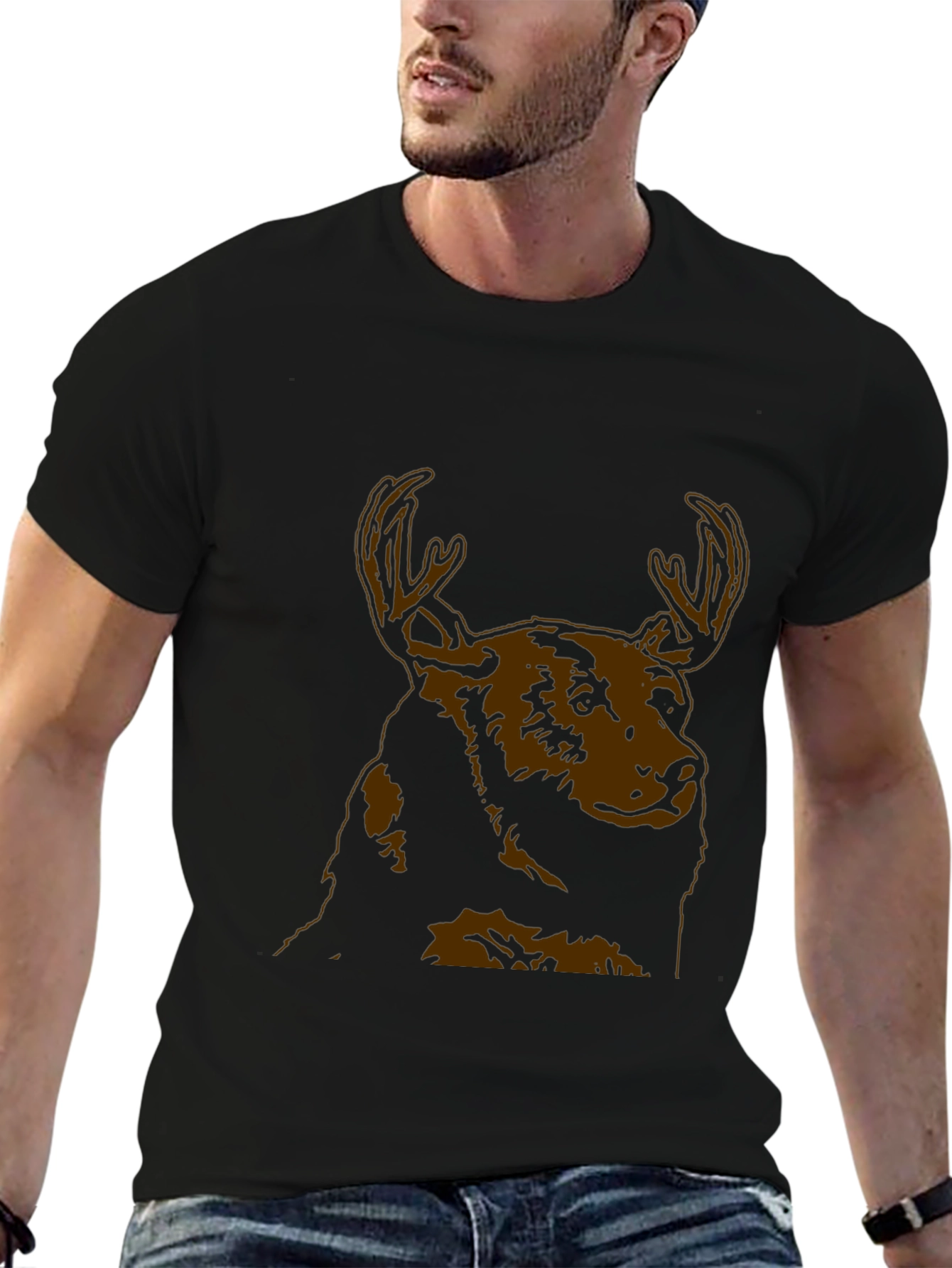 Moose Graphic Black T-Shirt