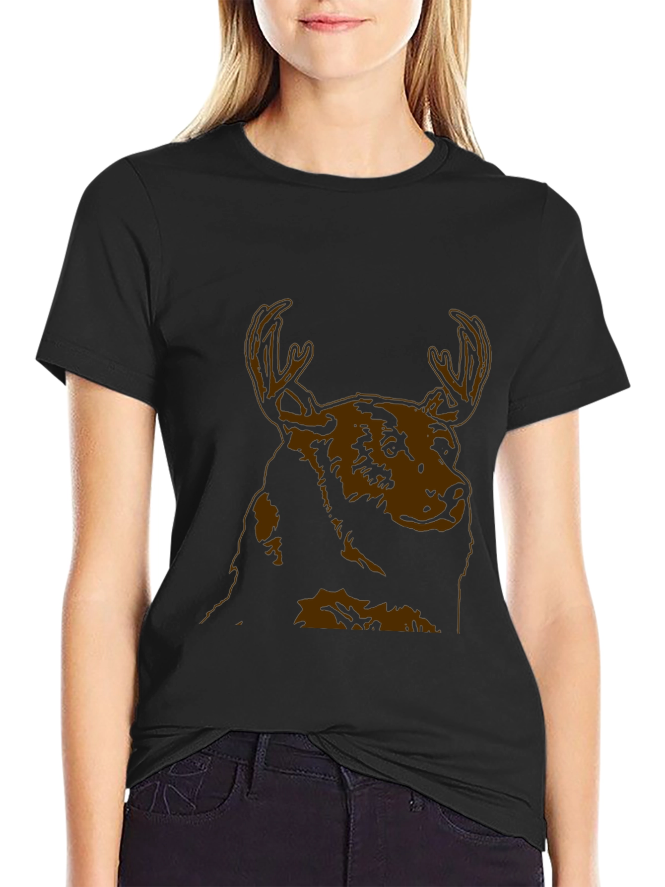 Moose Graphic Black T-Shirt