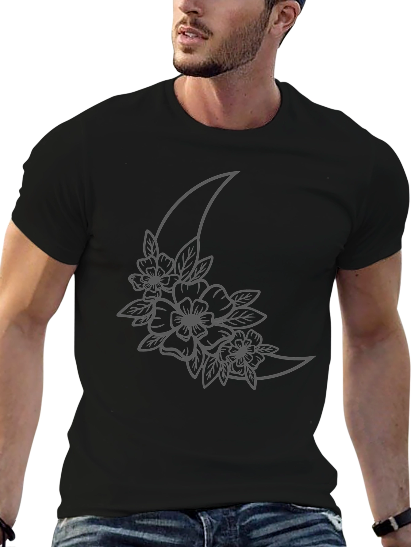 Moon Floral Graphic T-Shirt